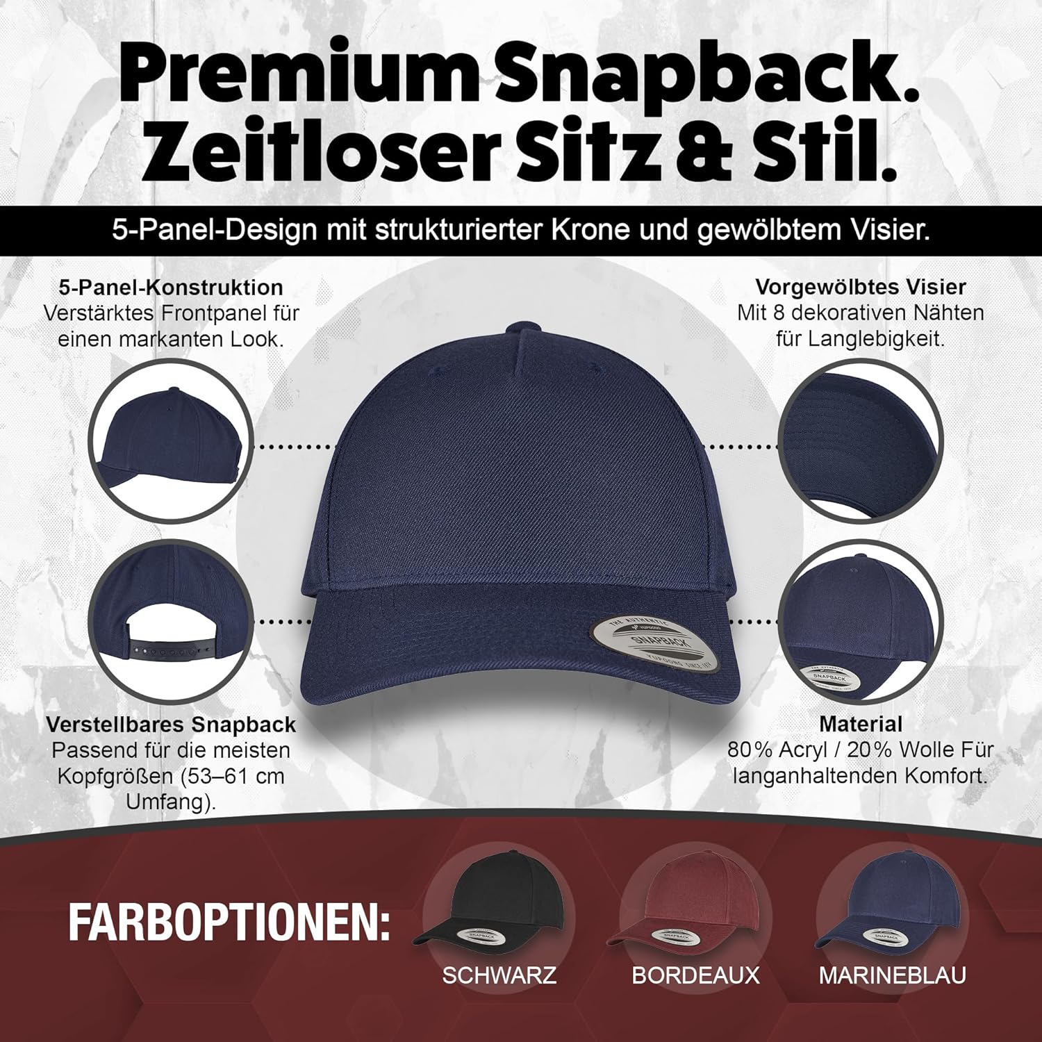 Snapback Cap The Walking DAD Bestickt - lustiges Geschenk für Papa, Vatertag, Geburt, Geburtstag - Cap für Väter, Humorvolles Accessoire