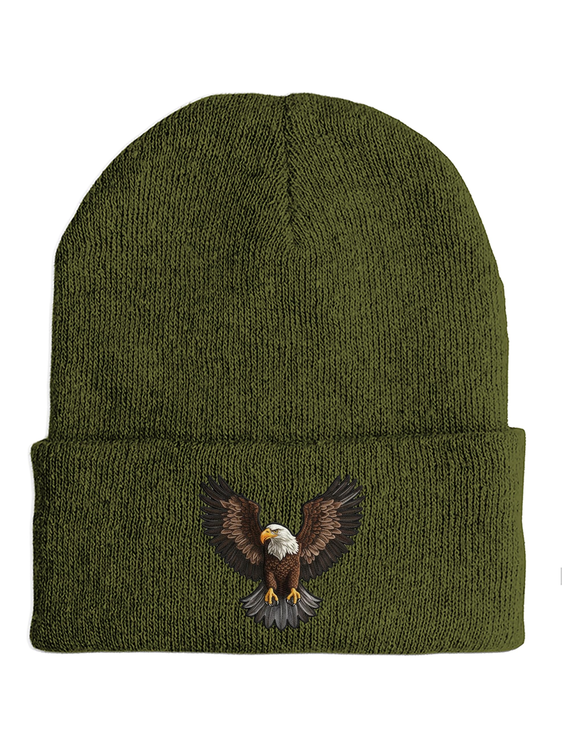 Strickmütze Majestic Eagle Bestickt mit Adler Motiv Wintermütze aus weichem Strickmaterial für Damen und Herren Unisex Beanie mit Tierstickerei
