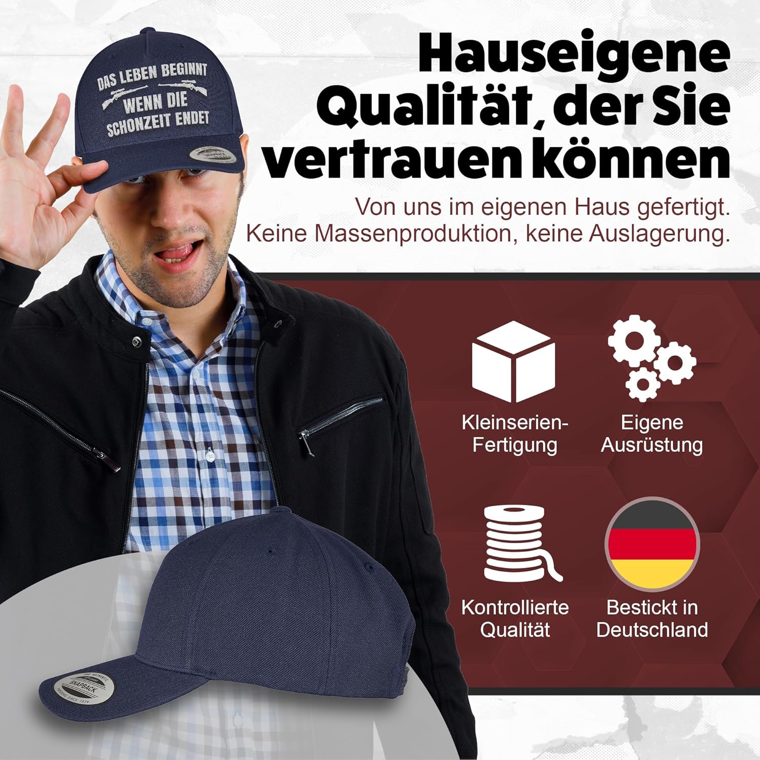 Snapback Cap The Walking DAD Bestickt - lustiges Geschenk für Papa, Vatertag, Geburt, Geburtstag - Cap für Väter, Humorvolles Accessoire