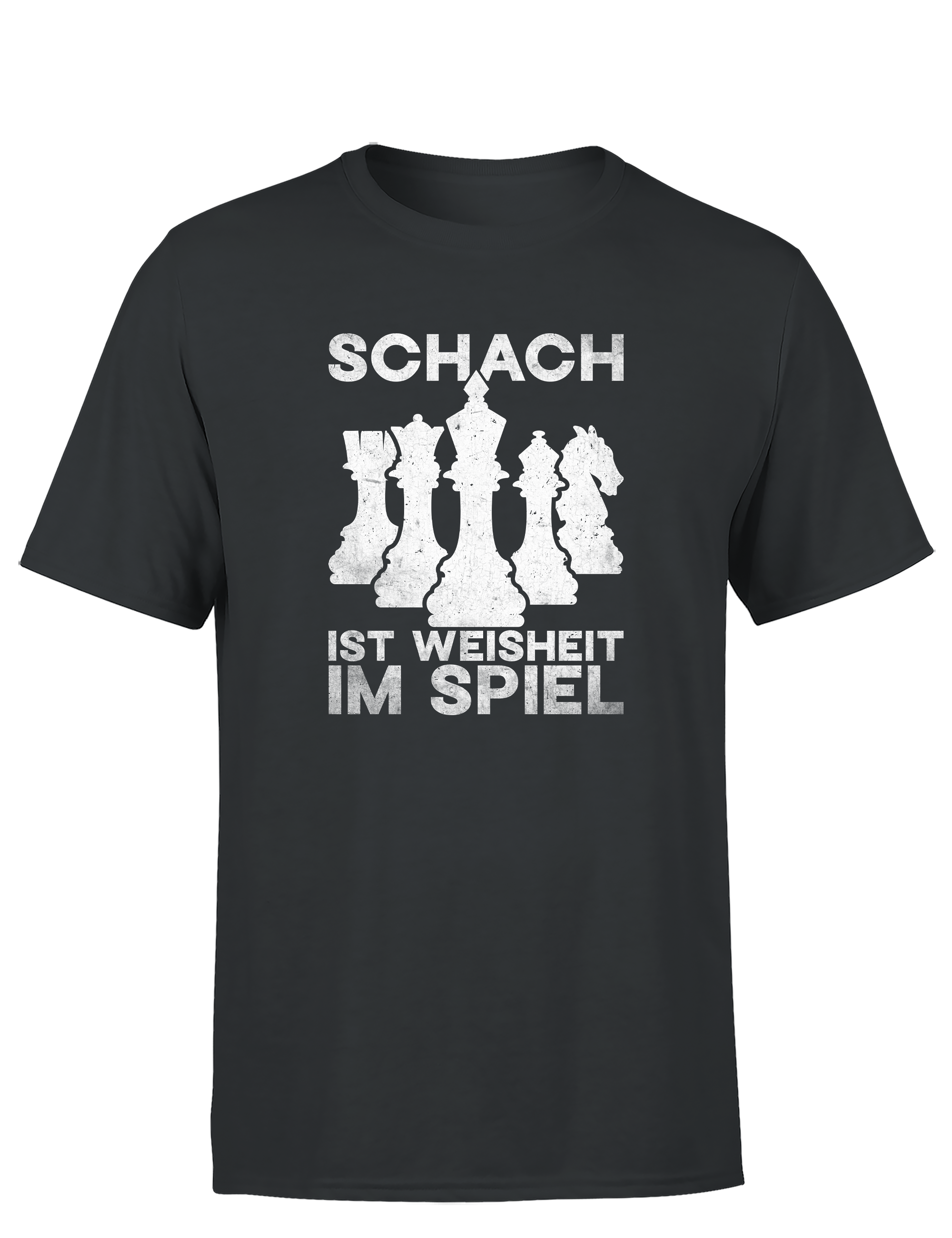 Schach ist Weisheit im Spiel – Herren T-Shirt im Retro Stil | Perfektes Männer Shirt für Schachspieler, Turniere, Freizeit & Geschenkidee