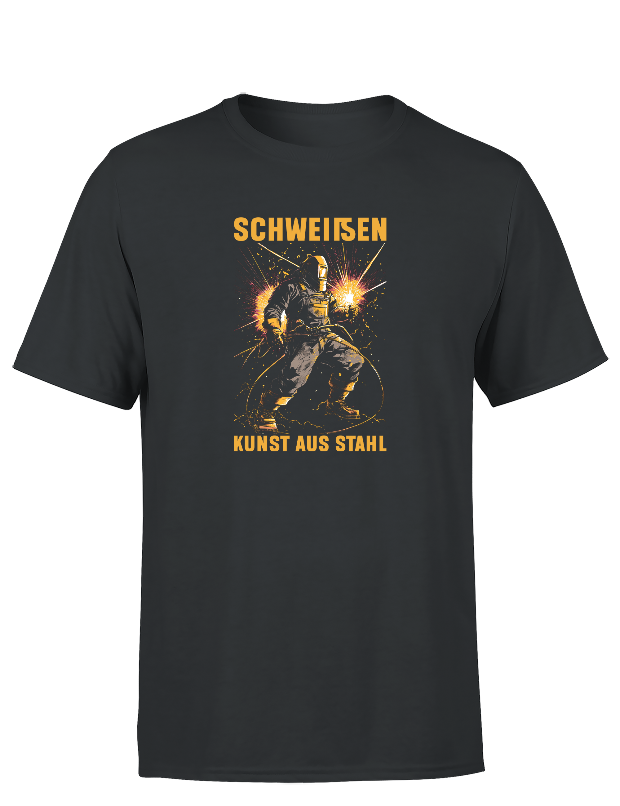 Schweißen – Kunst aus Stahl – Herren T-Shirt im Retro Stil | Lustiges Shirt für Schweißer, Metallbauer & Handwerker