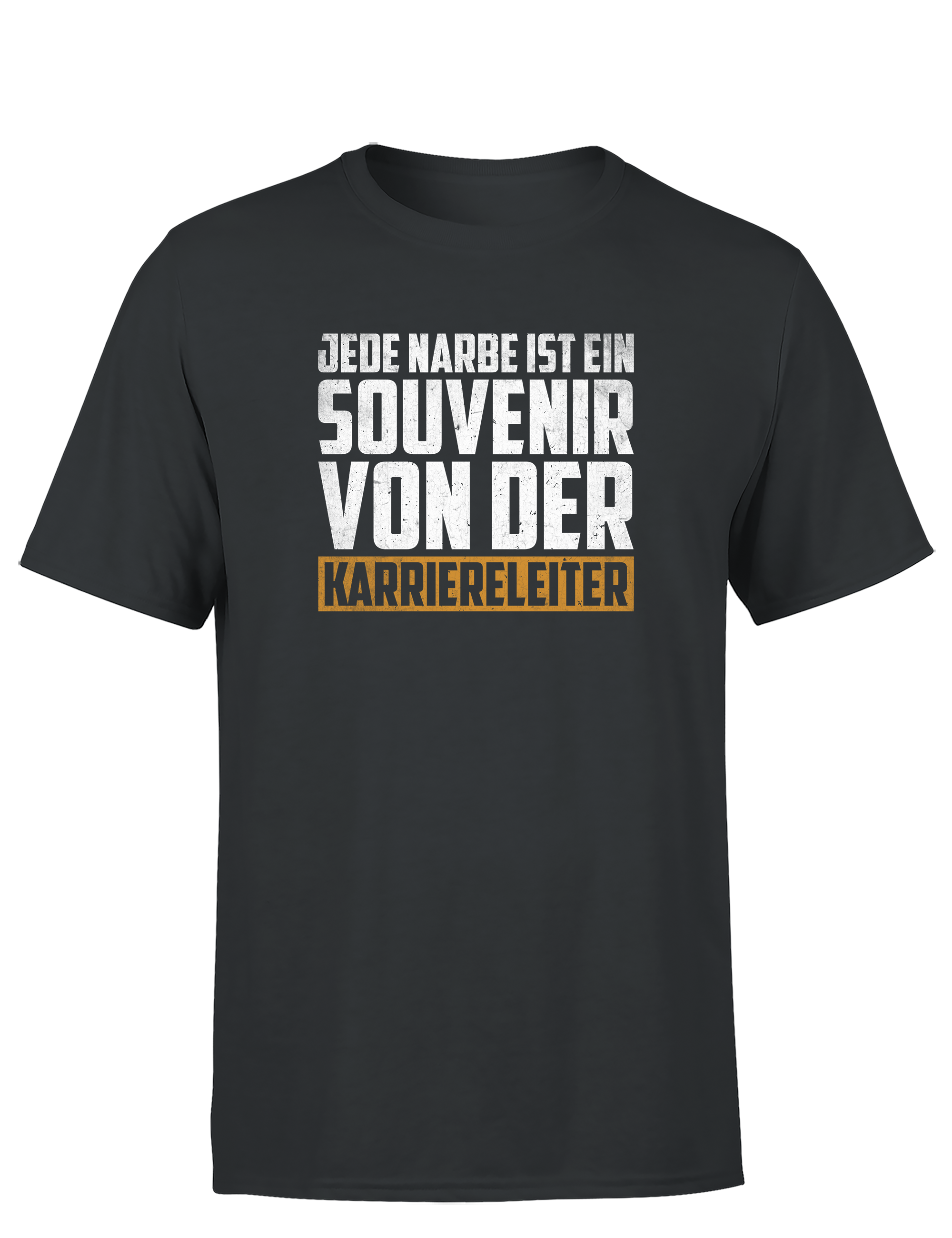 Jede Narbe ist ein Souvenir – Herren T-Shirt „Karriereleiter“ | Lustiges Shirt für Arbeiter, Handwerker & Bürohelden