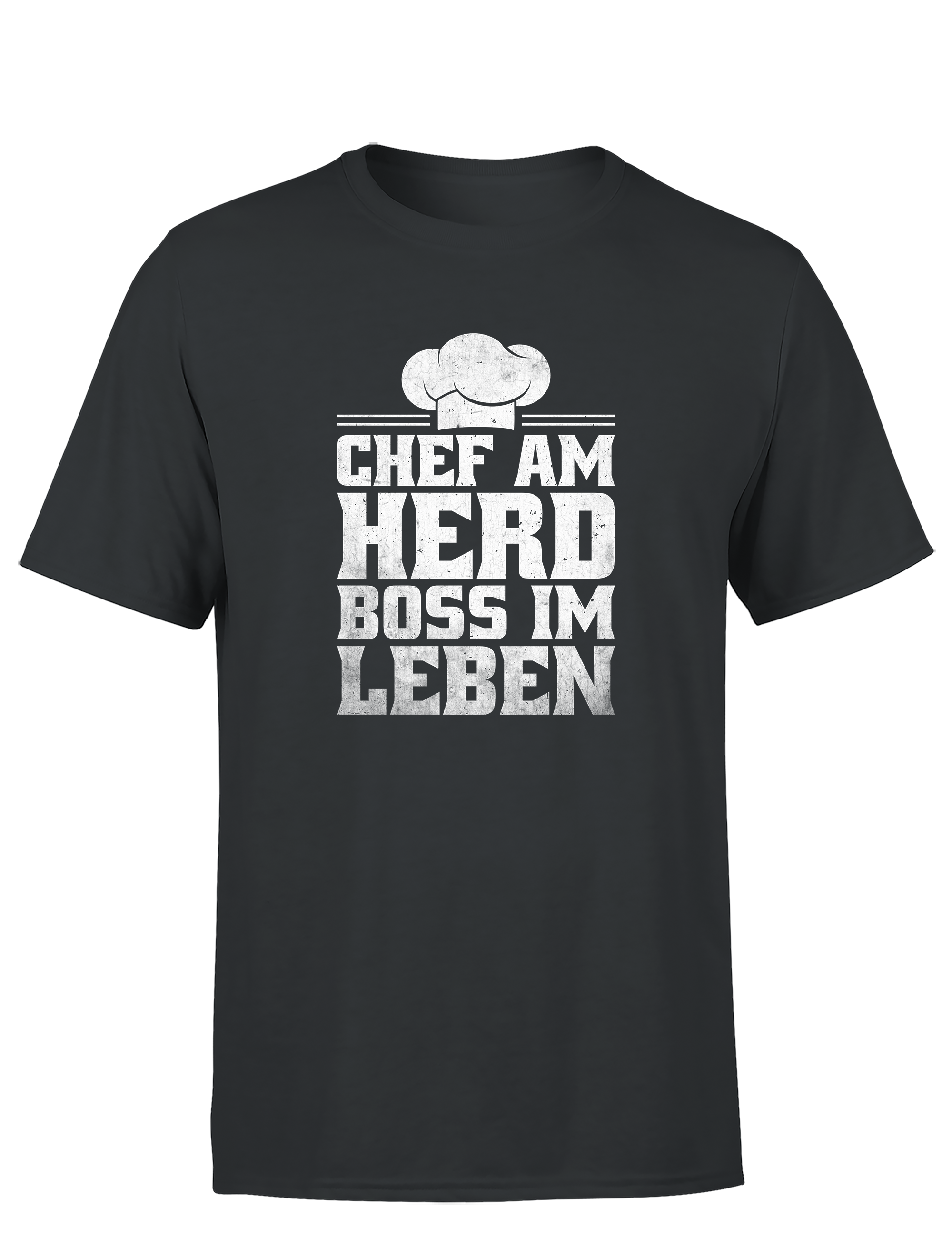 Herren T-Shirt „Chef am Herd Boss im Leben“ | Lustiges Koch Shirt für Männer mit Küchenpower