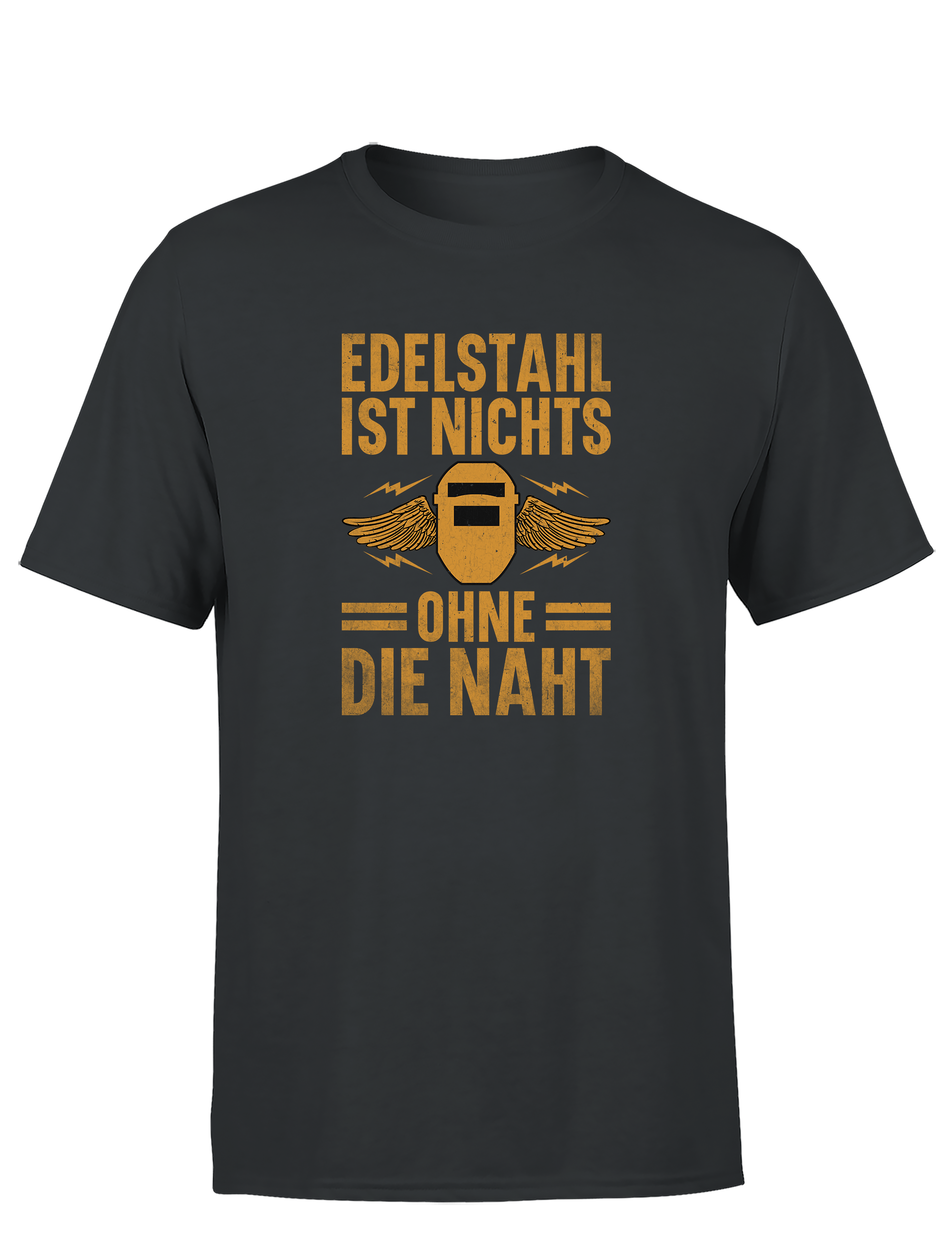 Edelstahl ist nichts ohne die Naht – Herren T-Shirt im Retro Stil | Lustiges Shirt für Schweißer, Metallbauer & Handwerker