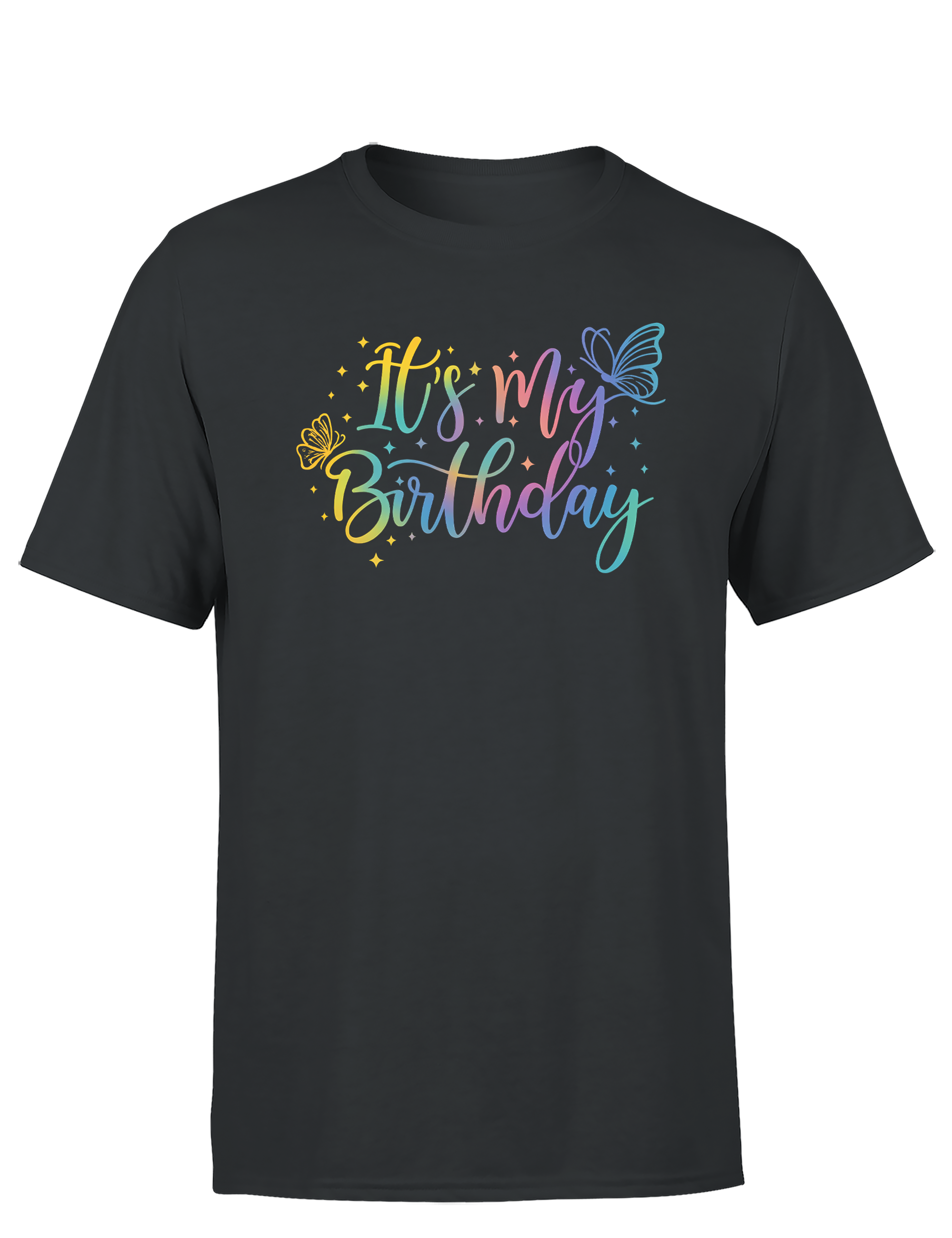 Herren T-Shirt „It’s My Birthday“ | Buntes Geburtstags-Shirt mit Schmetterlingen