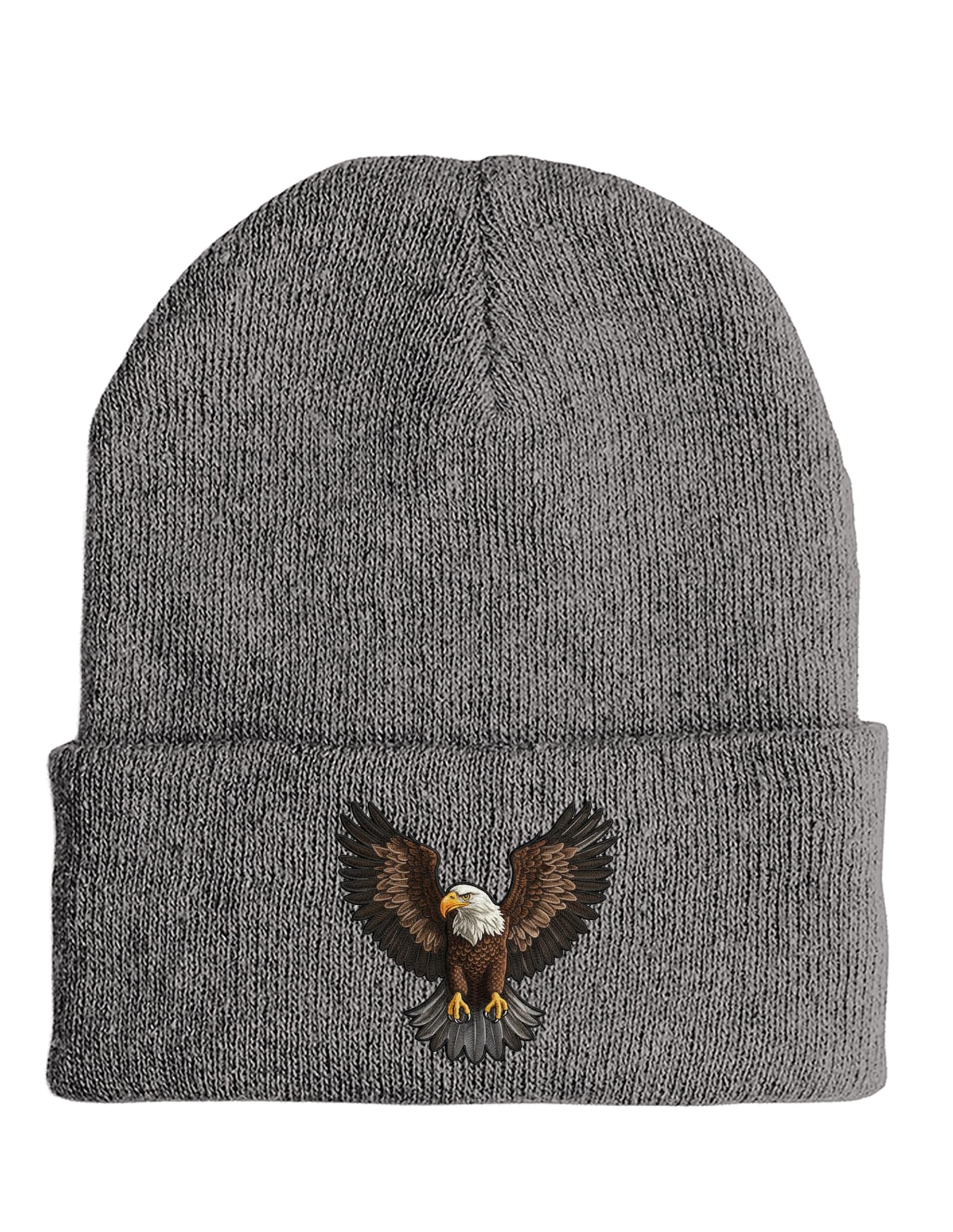 Strickmütze Majestic Eagle Bestickt mit Adler Motiv Wintermütze aus weichem Strickmaterial für Damen und Herren Unisex Beanie mit Tierstickerei