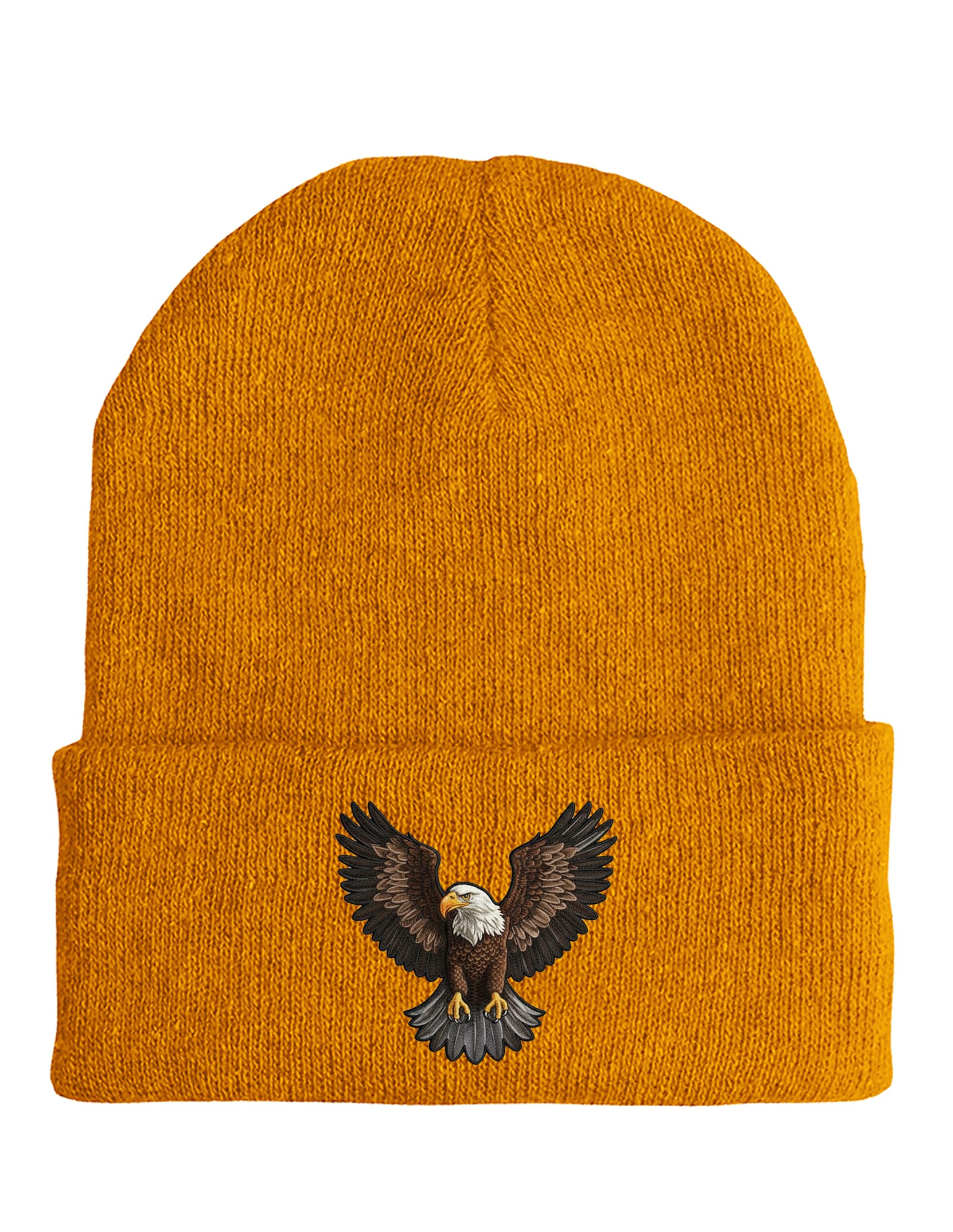 Strickmütze Majestic Eagle Bestickt mit Adler Motiv Wintermütze aus weichem Strickmaterial für Damen und Herren Unisex Beanie mit Tierstickerei