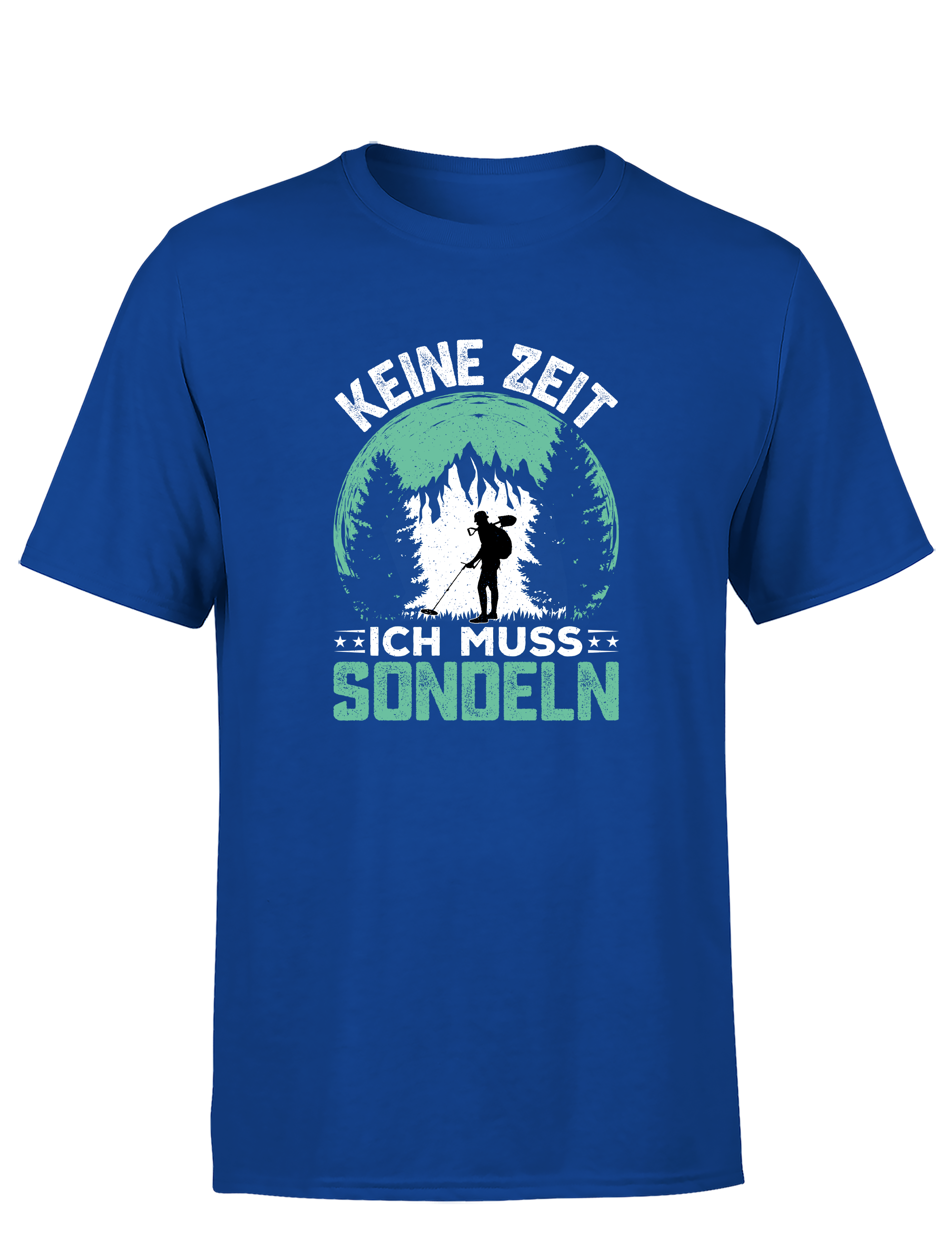 Kein Zeit, ich muss sondeln – Herren T-Shirt im Retro Stil | Lustiges Shirt für Sondengänger, Hobby, Freizeit & Geschenkidee