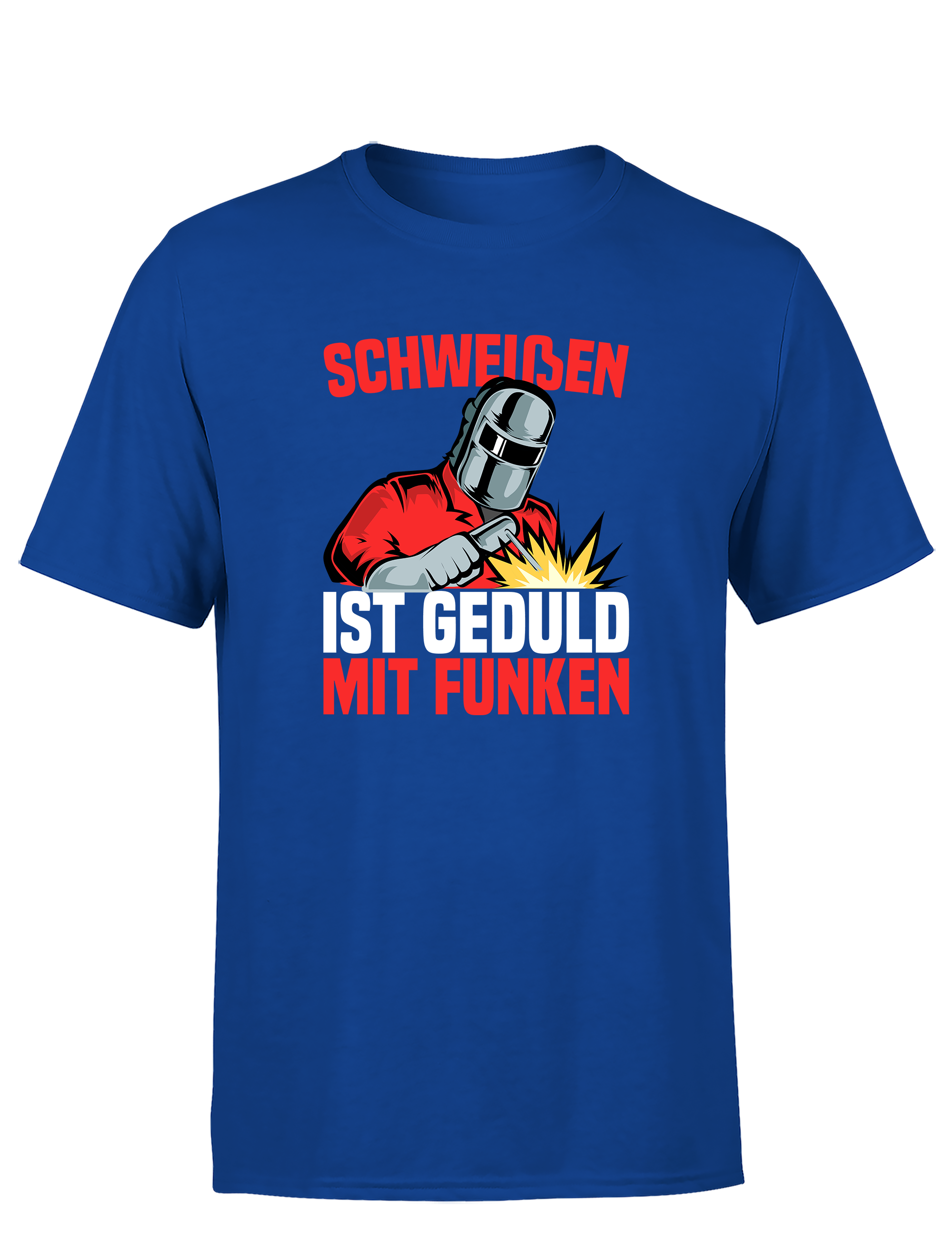 Schweißen ist Geduld mit Funken – Herren T-Shirt im Retro Stil | Lustiges Shirt für Schweißer, Metallbauer & Handwerker