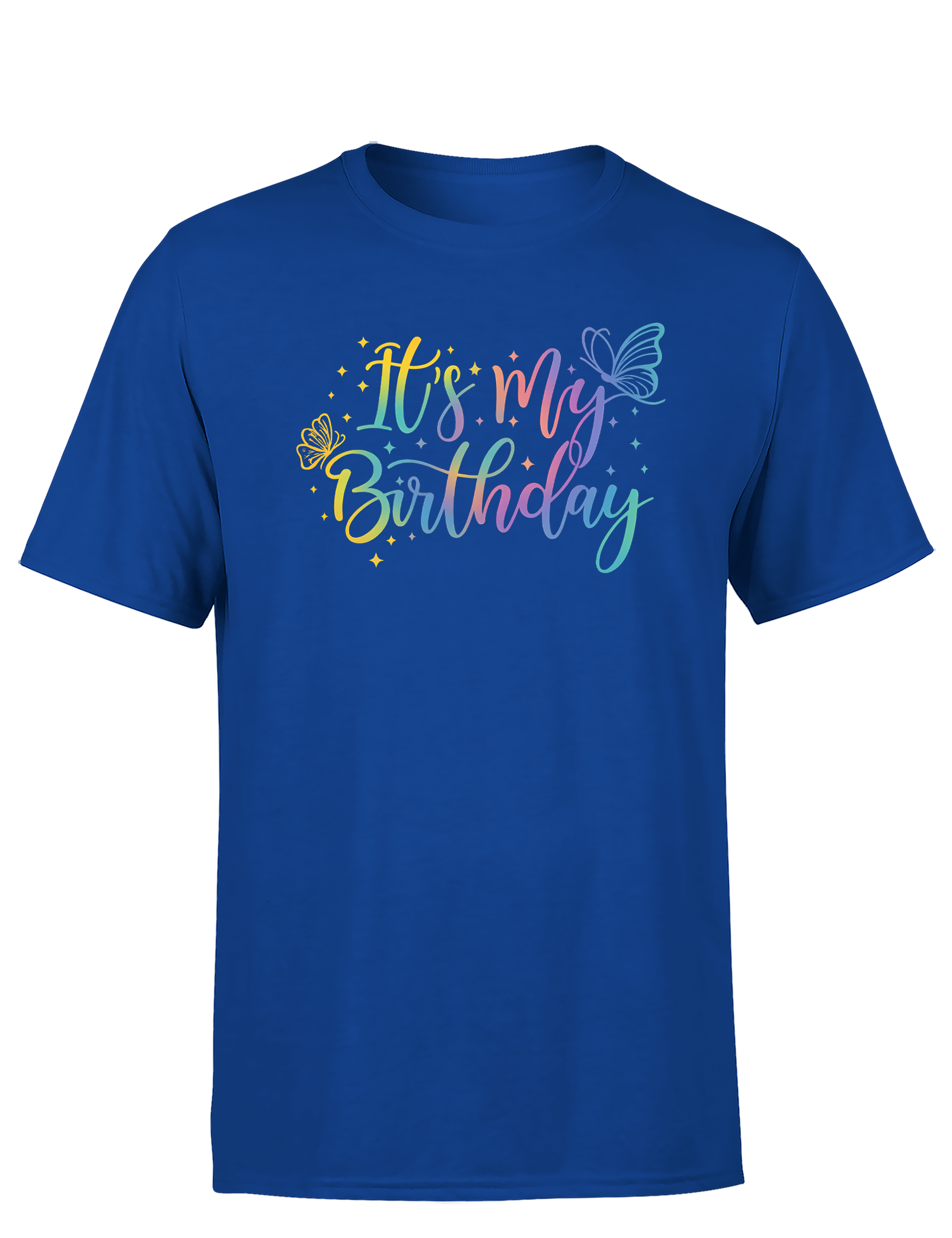 Herren T-Shirt „It’s My Birthday“ | Buntes Geburtstags-Shirt mit Schmetterlingen