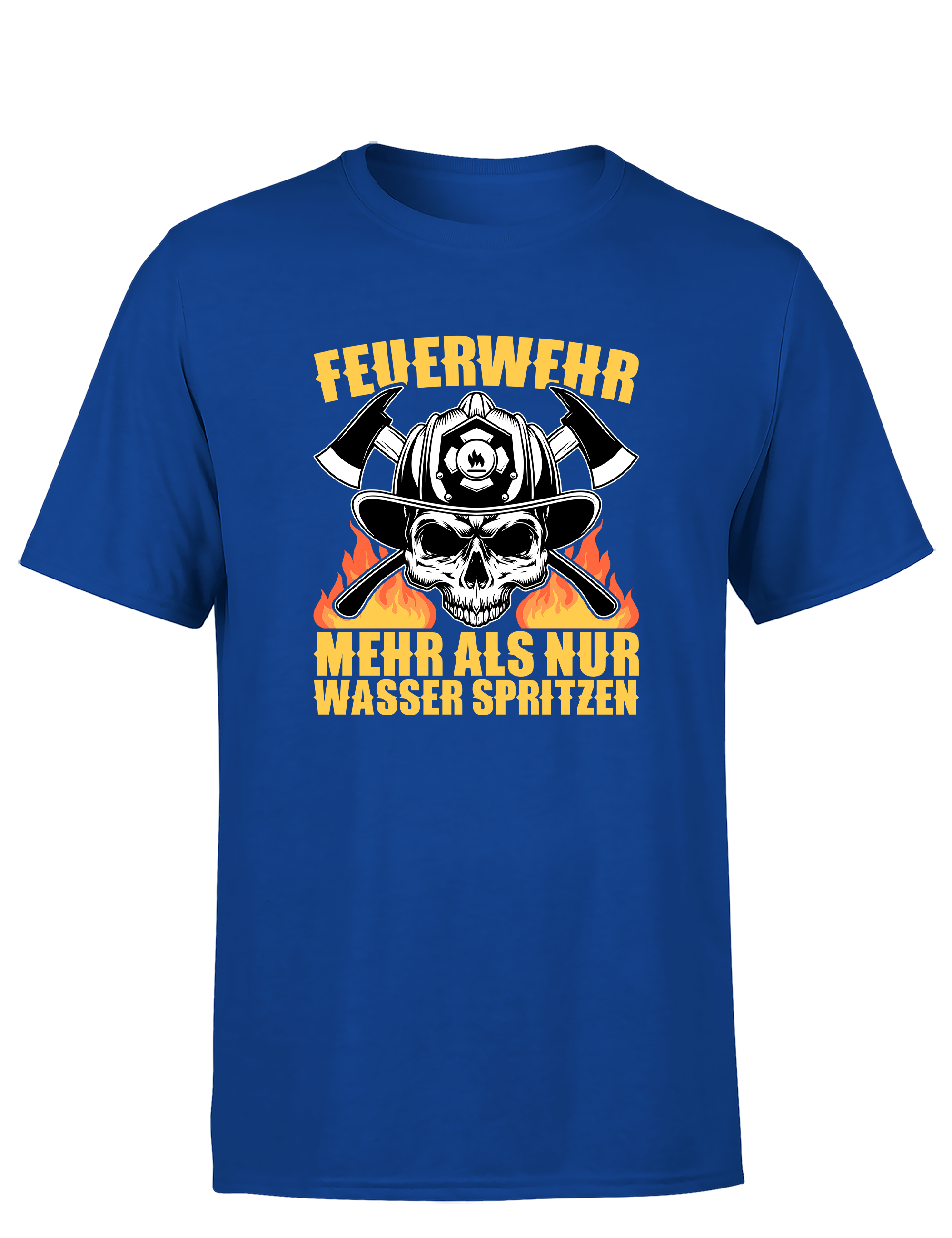 Herren T-Shirt Feuerwehr Mehr als nur Wasser spritzen | Lustiges Feuerwehr Shirt mit Totenkopf