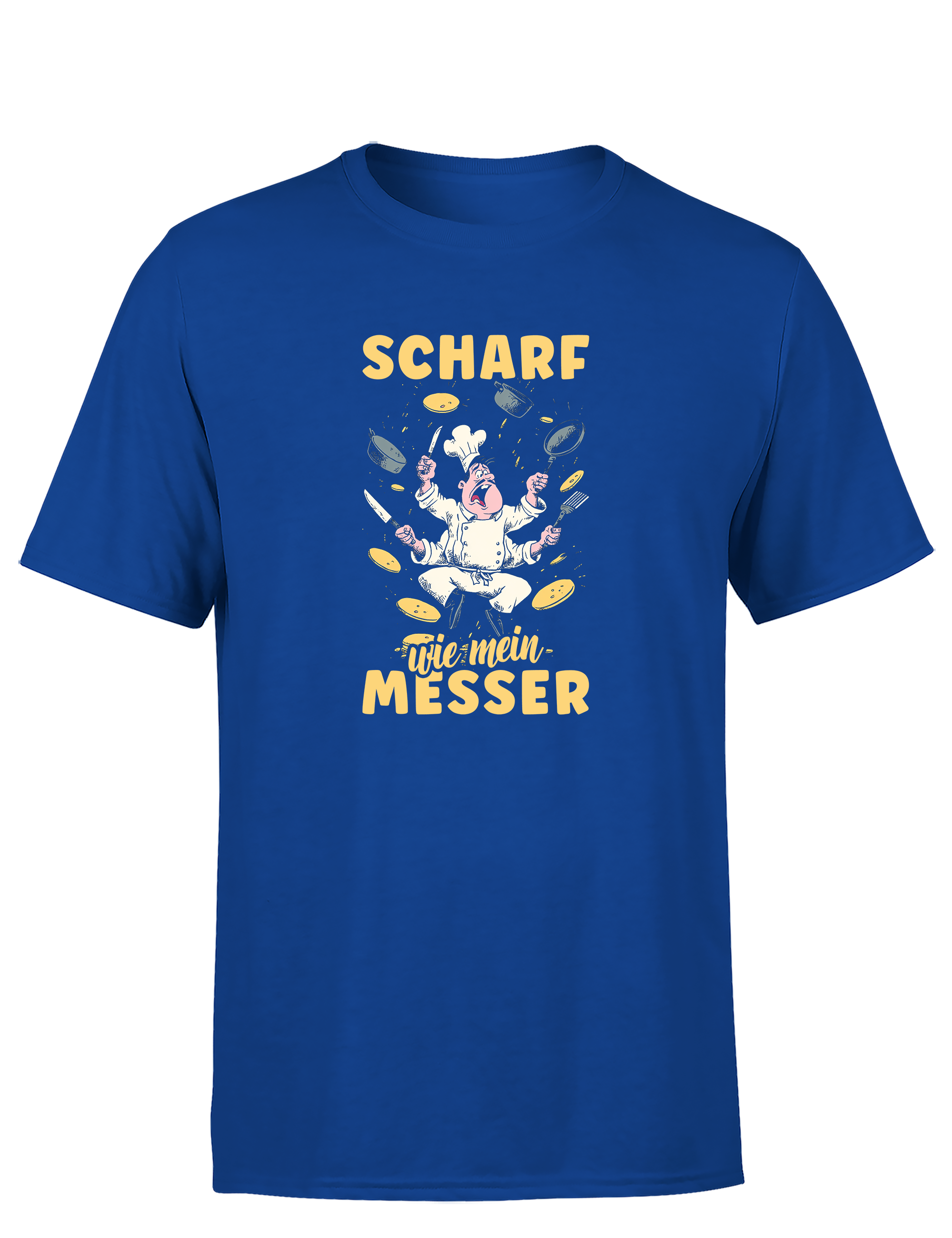 Herren T-Shirt „Scharf wie mein Messer“ | Lustiges Koch Shirt für Männer & Küchenprofis