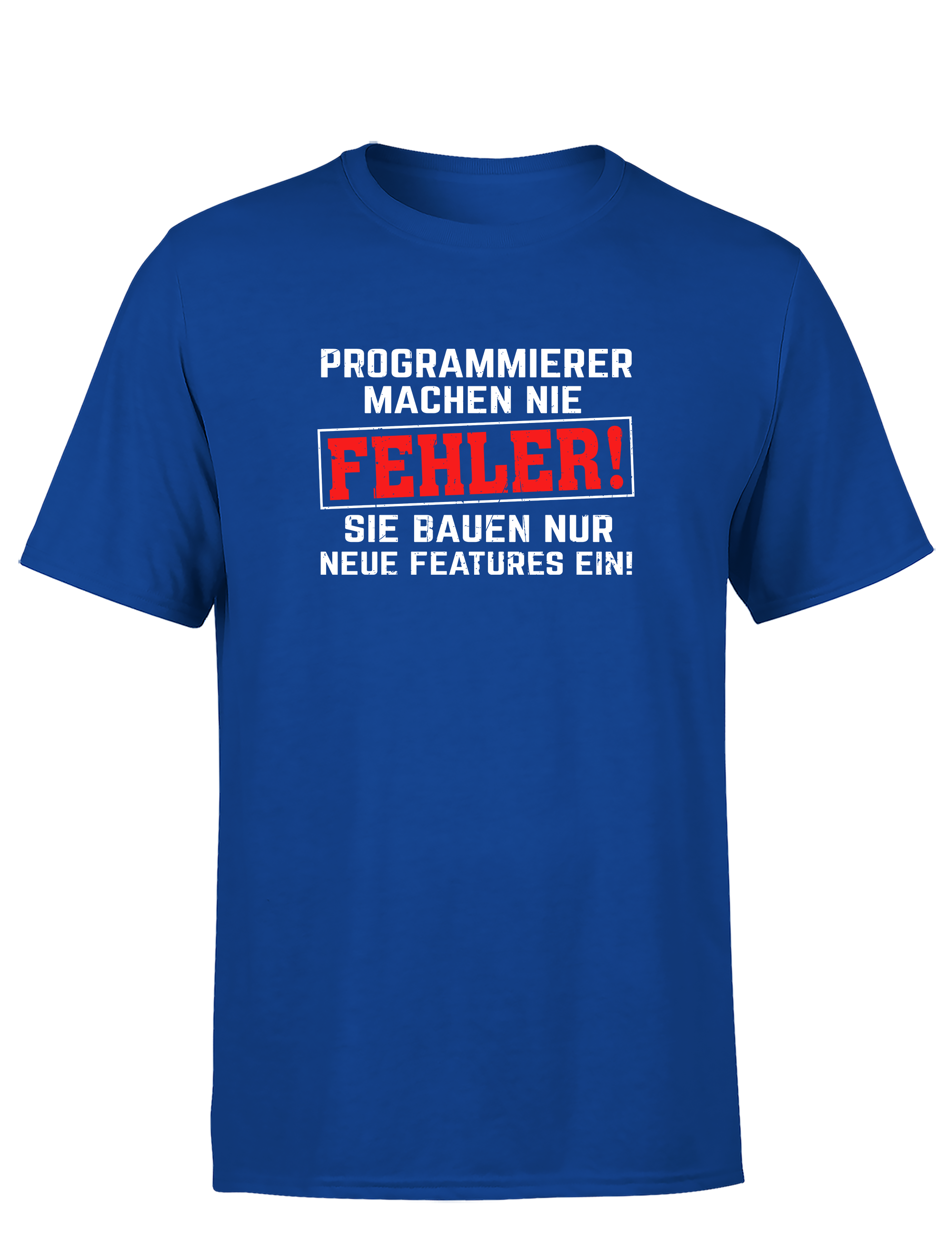Programmierer machen nie Fehler – Herren T-Shirt im Retro Stil | Lustiges Nerd Shirt für Entwickler, Coder & IT-Fans
