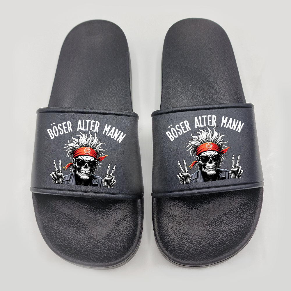 Badeschuhe Böser alter Mann