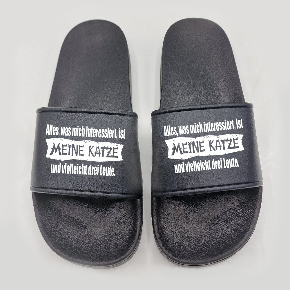 Badeschuhe Alles, was mich interessiert, ist meine Katze und vielleicht drei Leute