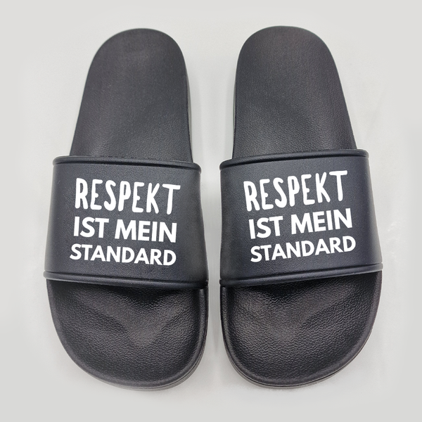 Badeschuhe Respekt ist mein Standard