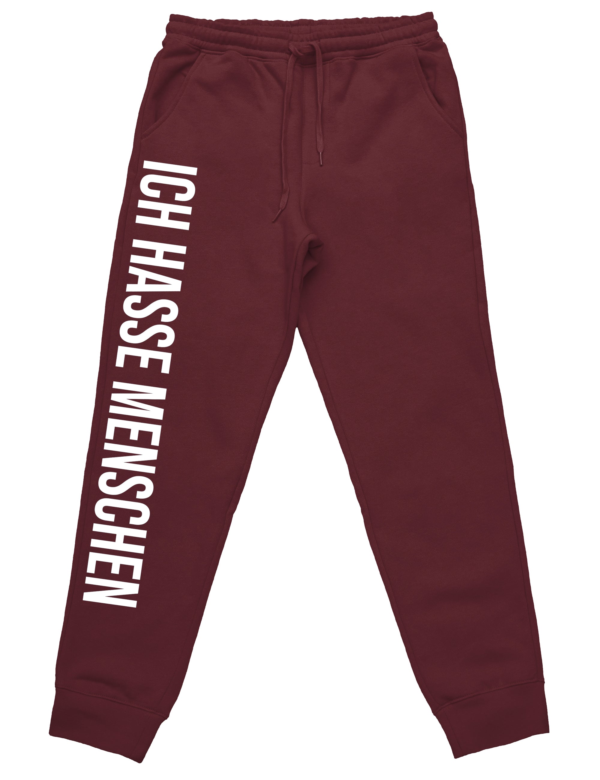 Ich hasse Menschen Jogginghose mit lustigem Spruch