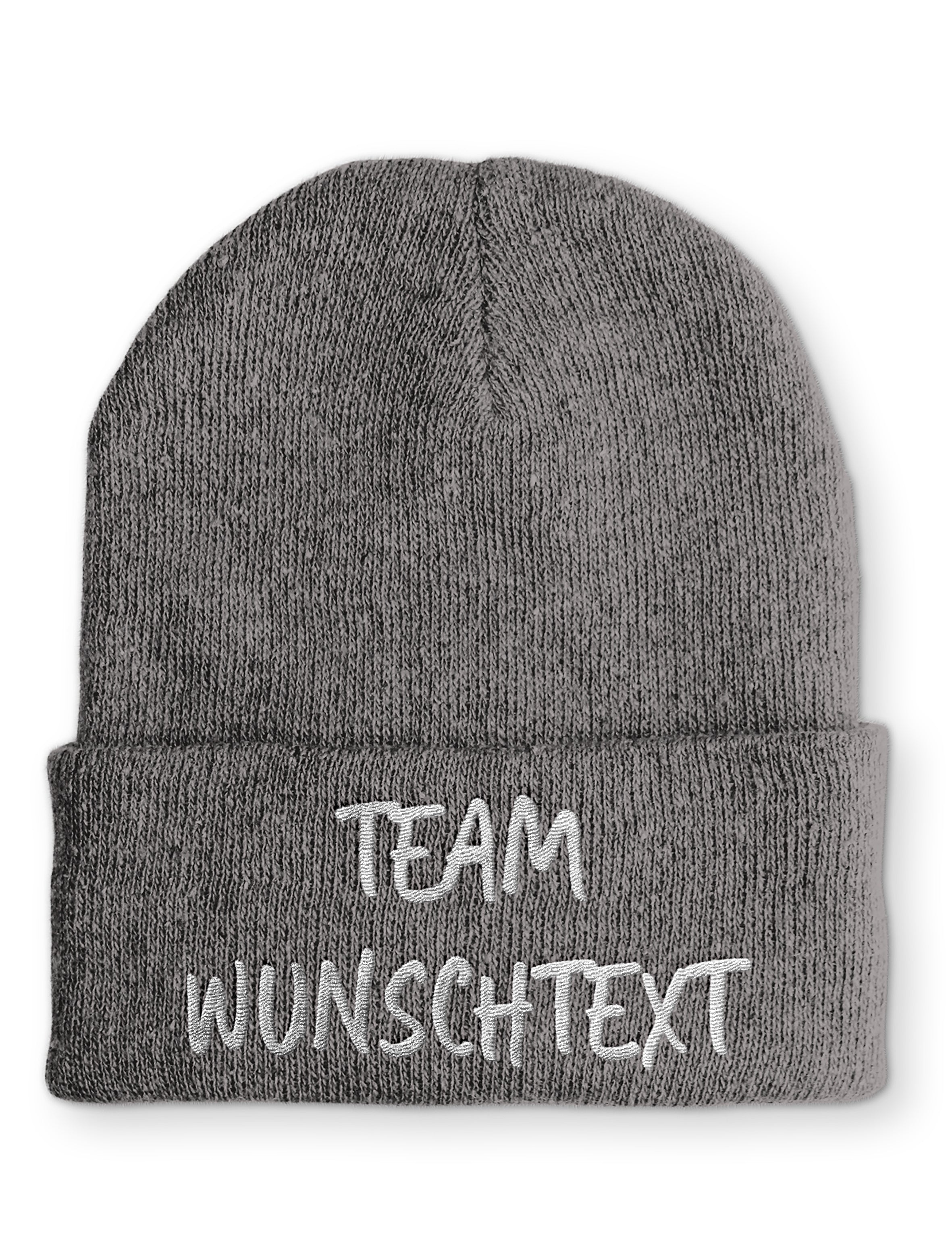 Mütze Team "Wunschtext"