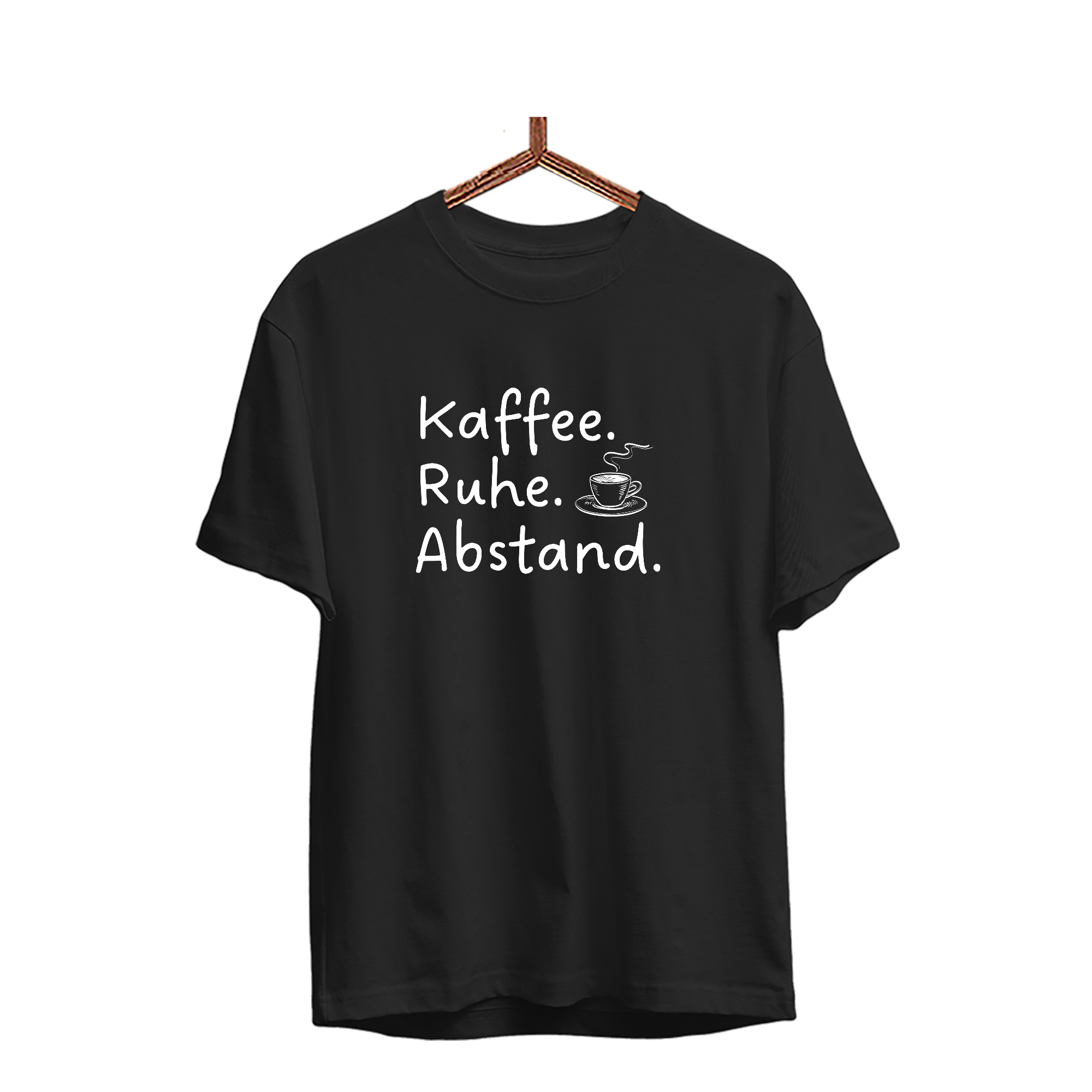 Herren T-Shirt Kaffee Ruhe Abstand