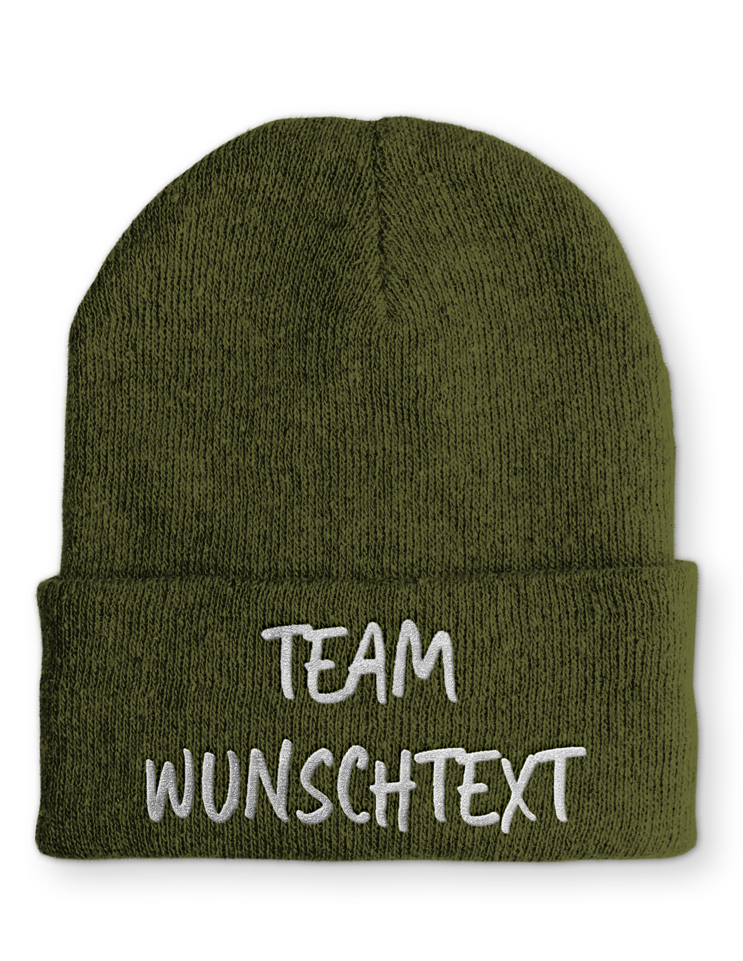 Mütze Team "Wunschtext"