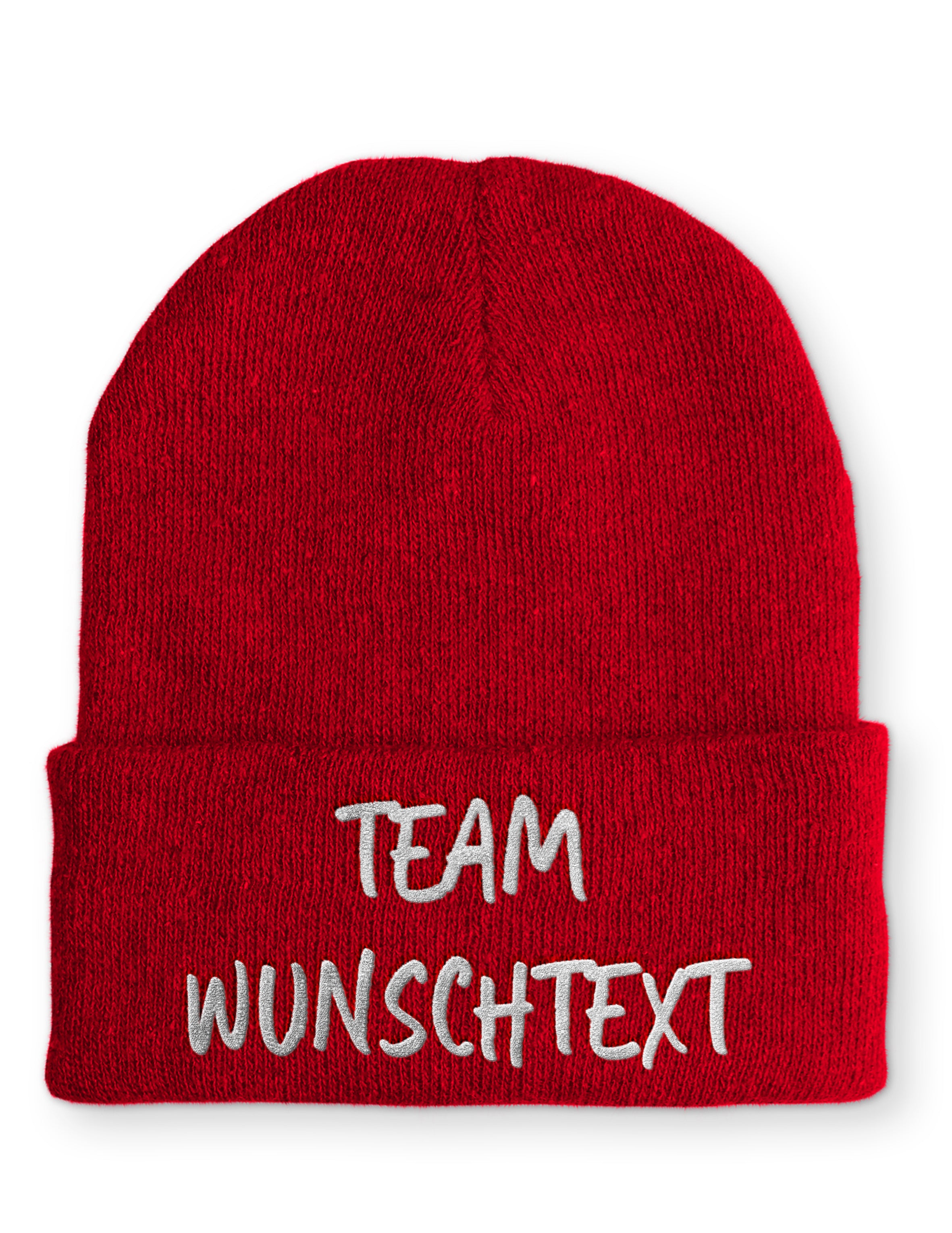 Mütze Team "Wunschtext"