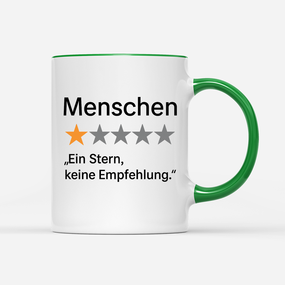 Tasse Menschen ein Stern, keine Empfehlung