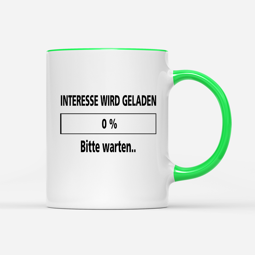 Tasse Interesse wird geladen bitte warten