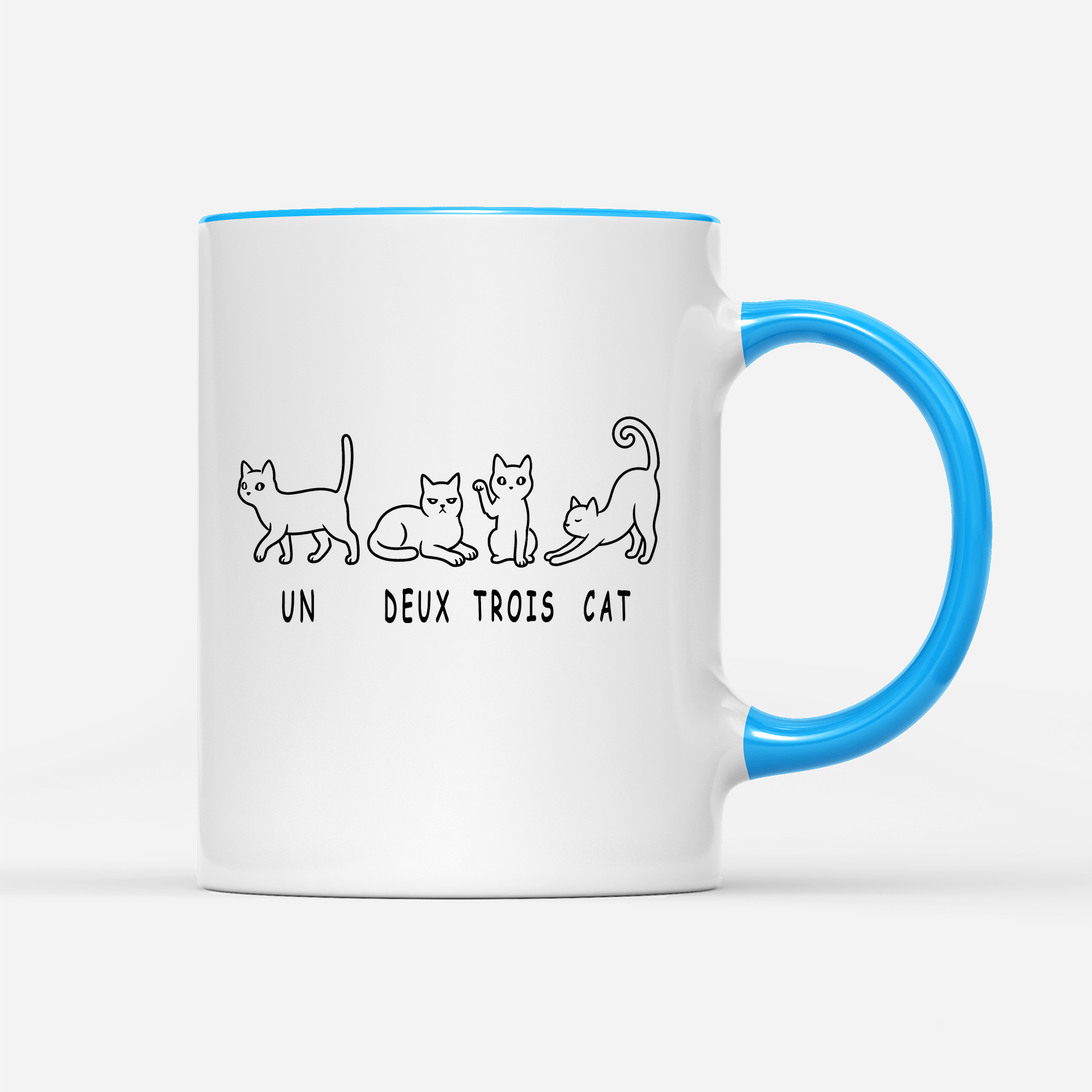 Tasse un deux trois cat