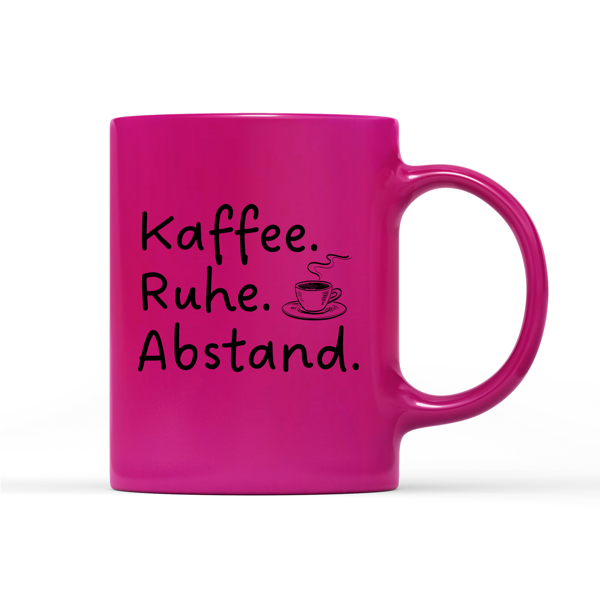 Tasse Neon Kaffee Ruhe Abstand