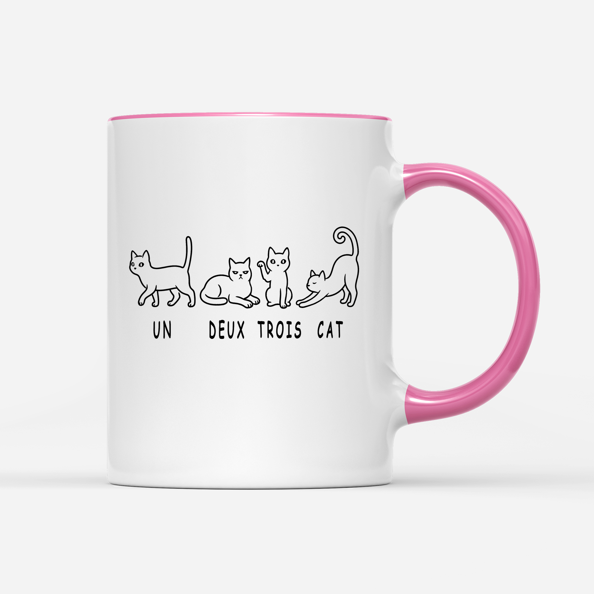Tasse un deux trois cat