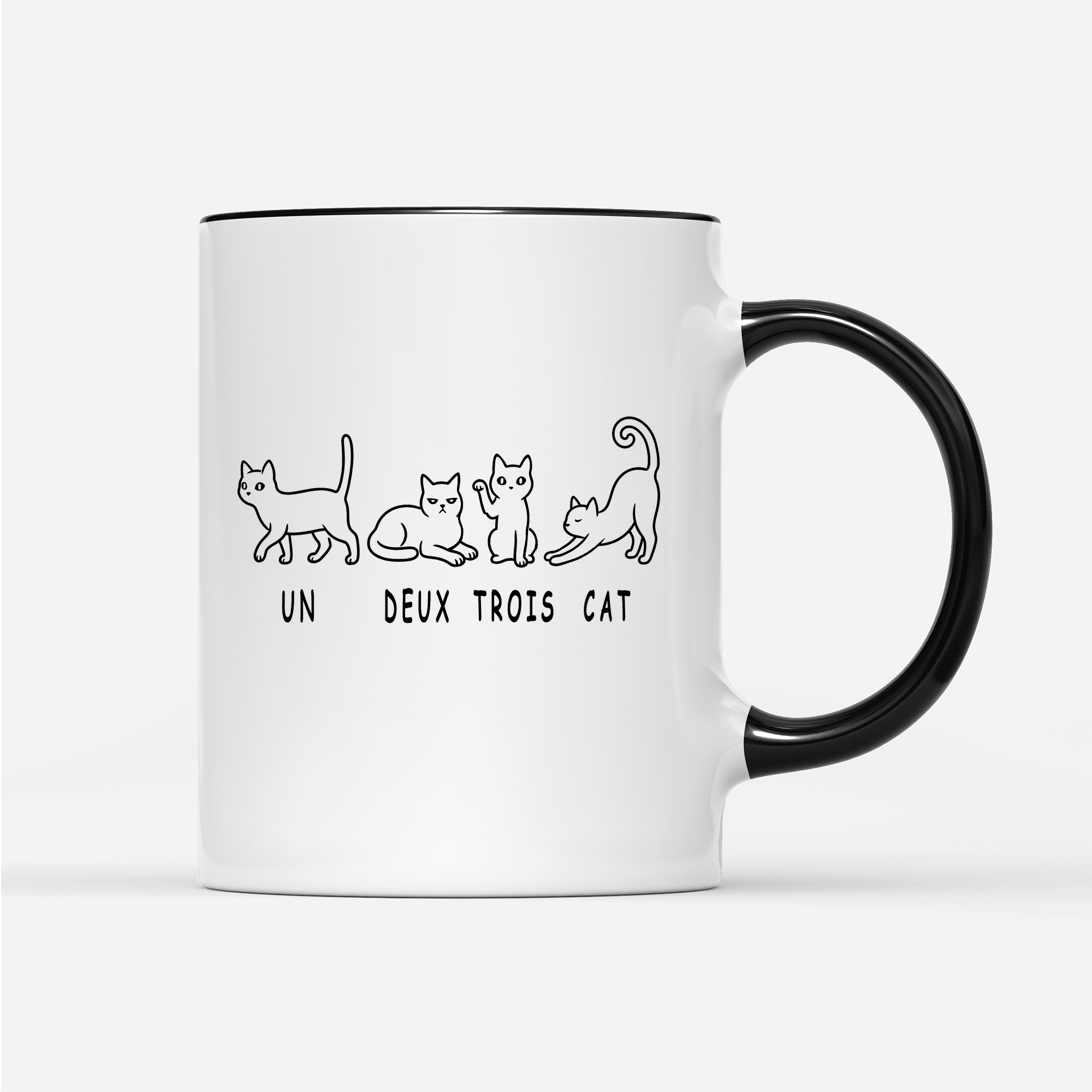 Tasse un deux trois cat