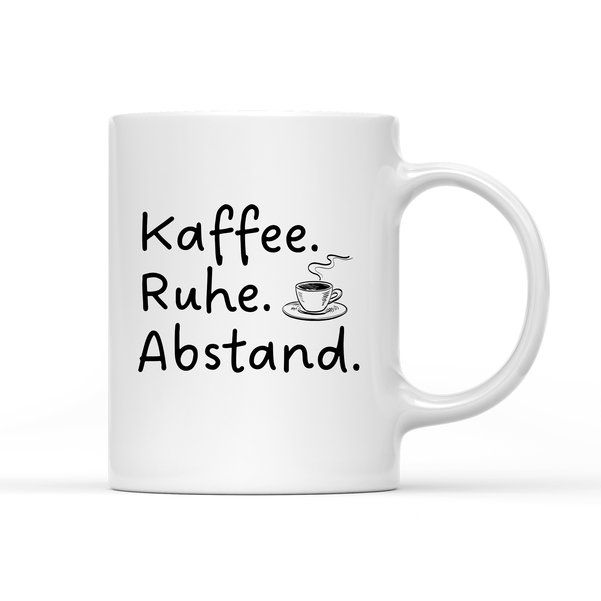Tasse Kaffee Ruhe Abstand