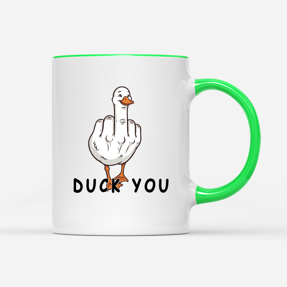 Tasse Duck You Hellgrün