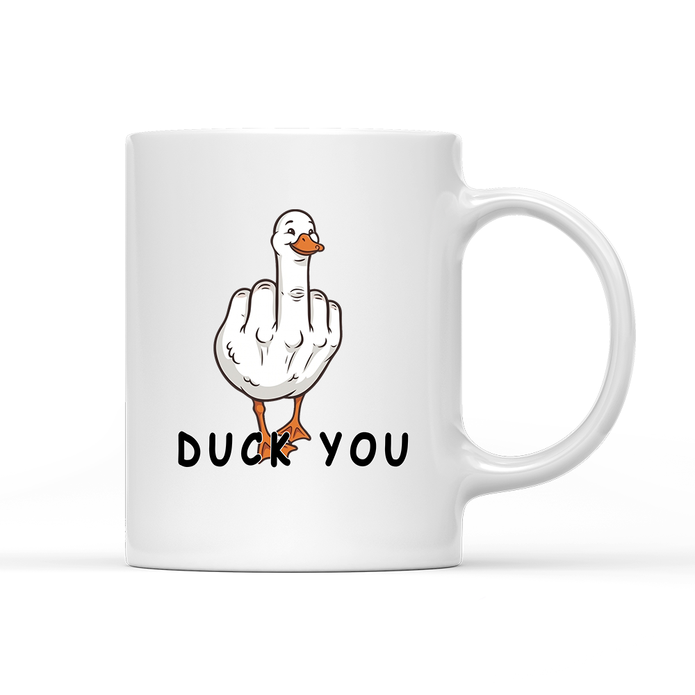 Tasse Duck You Weiß