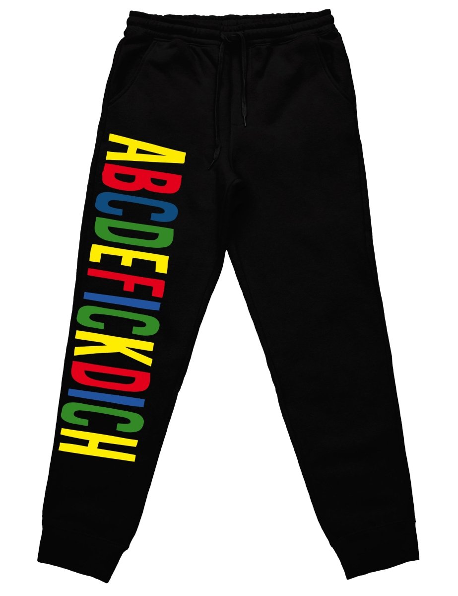 ABCDEFICKDICH Jogginghose mit lustigem Spruch - Schwarzer - Kaffee