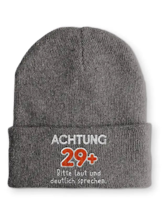 Achtung 29+ Bitte Laut Und Deutlich Sprechen Beanie Mütze - tshirtladen -