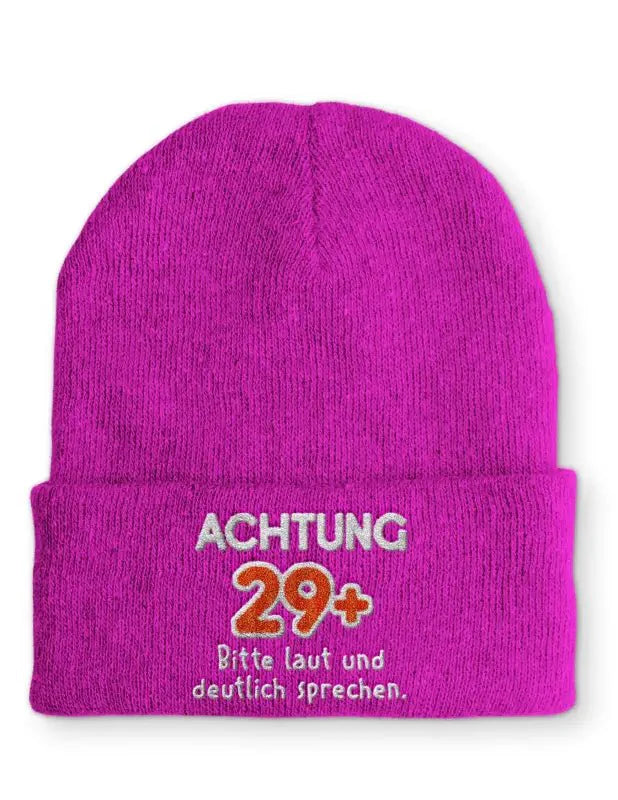 Achtung 29+ Bitte Laut Und Deutlich Sprechen Beanie Mütze - tshirtladen -