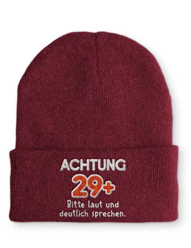 Achtung 29+ Bitte Laut Und Deutlich Sprechen Beanie Mütze - tshirtladen -