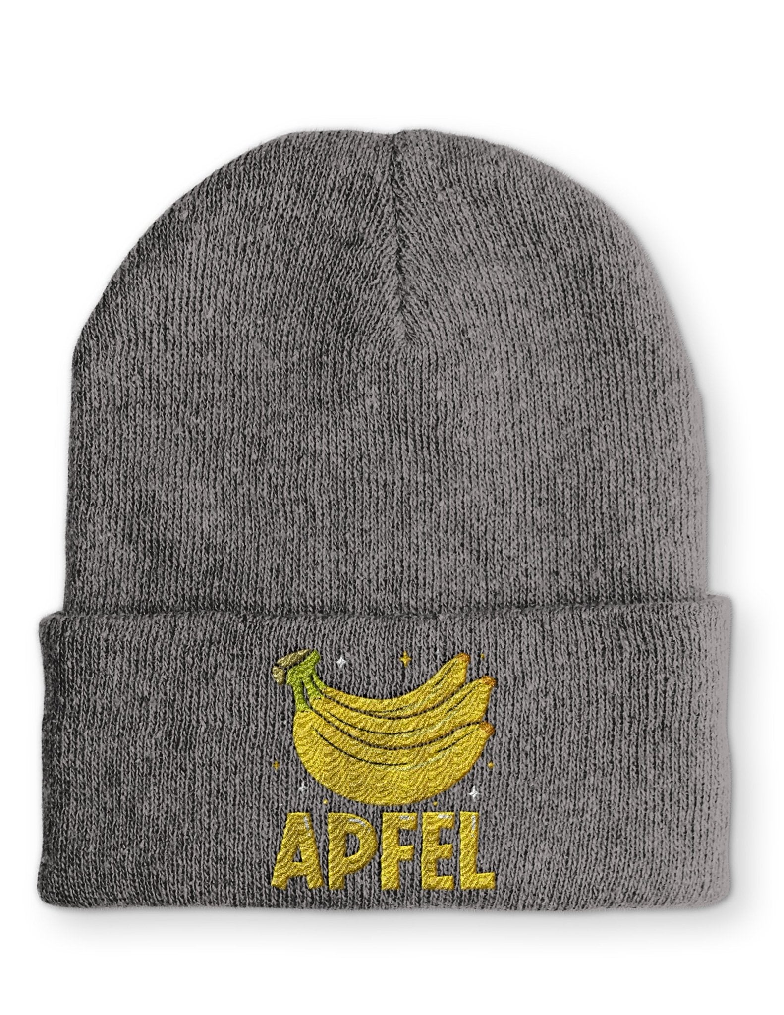Apfel Banane Party Statement Beanie Mütze mit Spruch - tshirtladen - Mütze