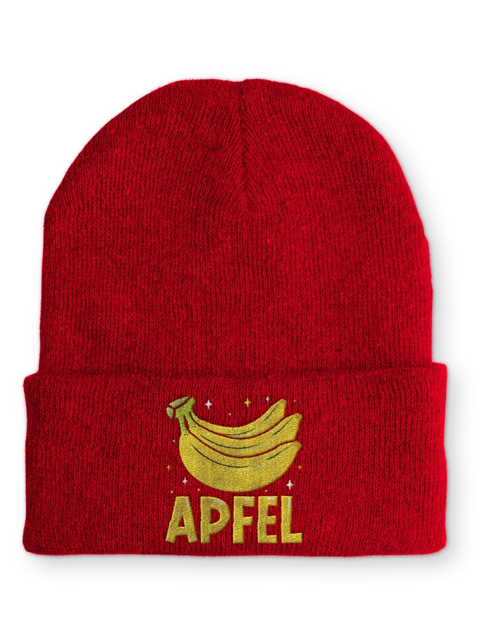 Apfel Banane Party Statement Beanie Mütze mit Spruch - tshirtladen - Mütze
