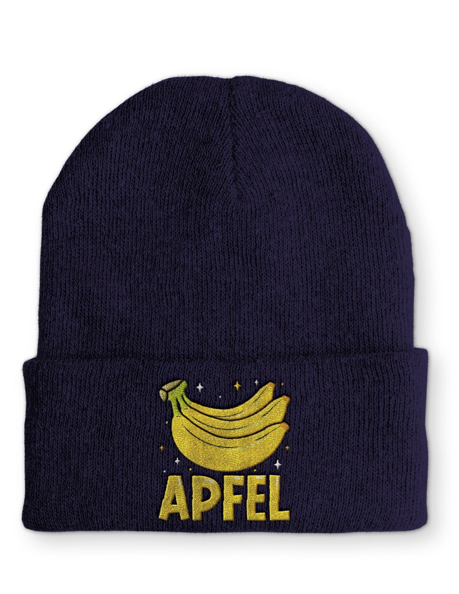Apfel Banane Party Statement Beanie Mütze mit Spruch - tshirtladen - Mütze