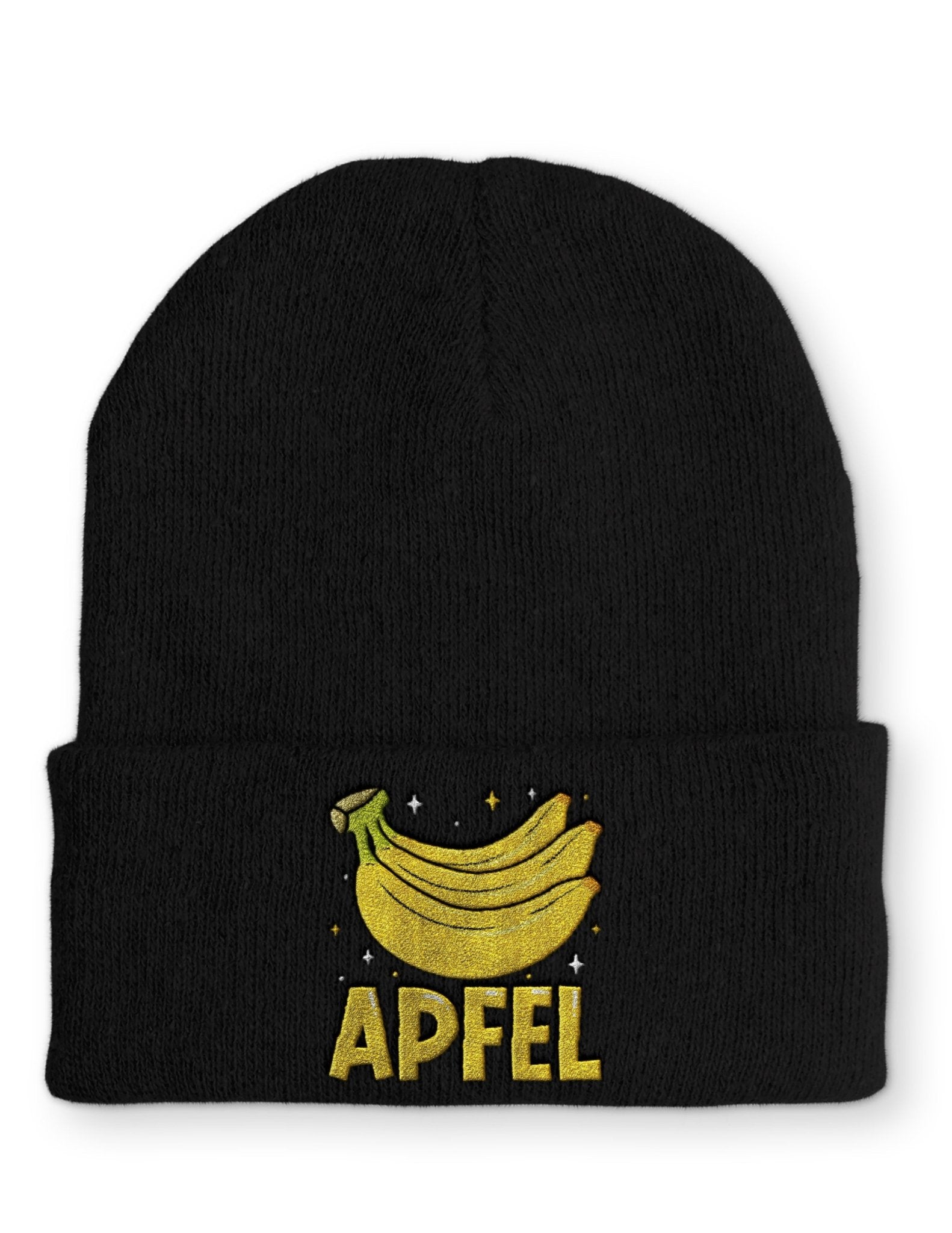 Apfel Banane Party Statement Beanie Mütze mit Spruch - tshirtladen - Mütze