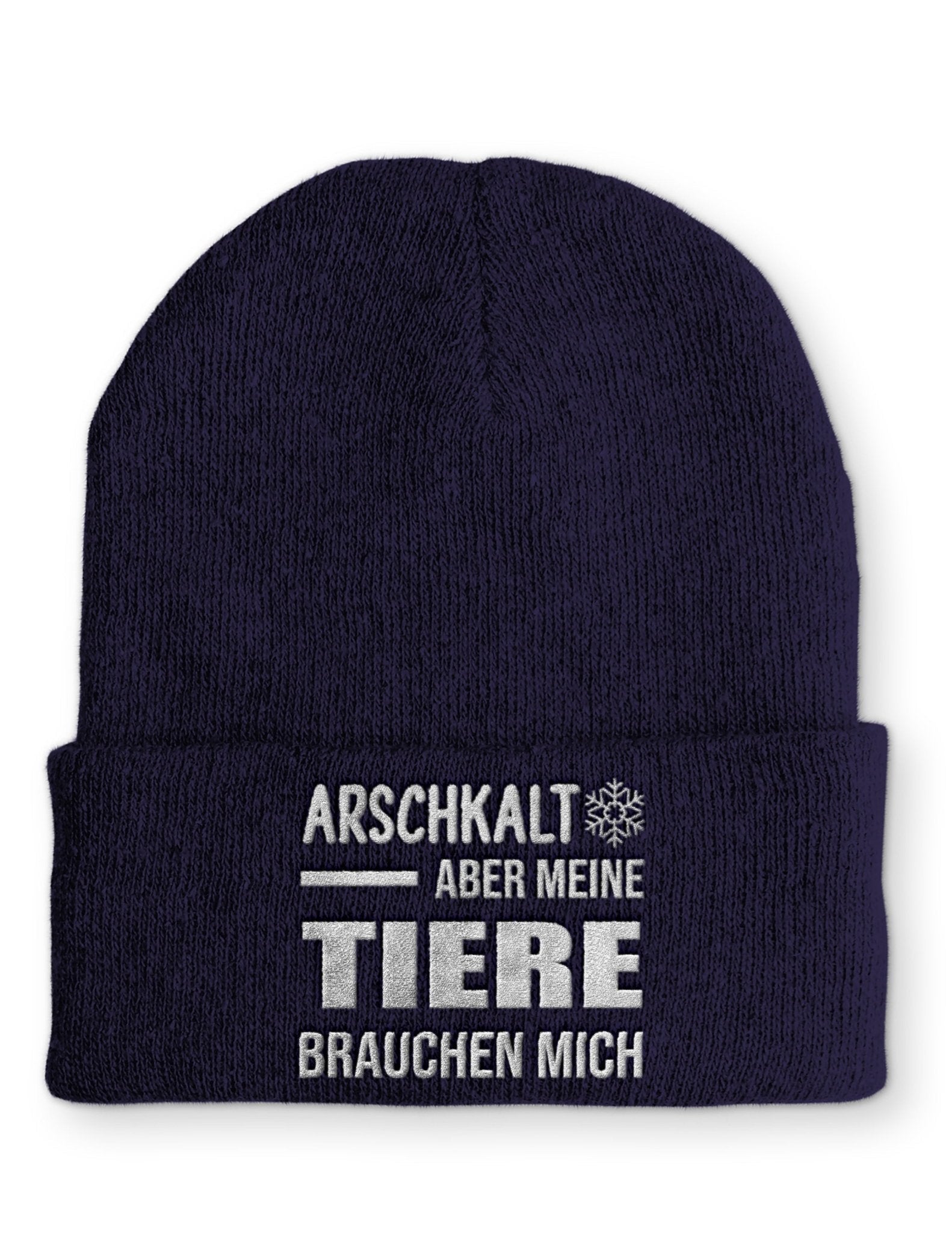 Arschkalt aber meine Tiere brauchen mich Beanie Mütze mit Spruch - tshirtladen - Mütze