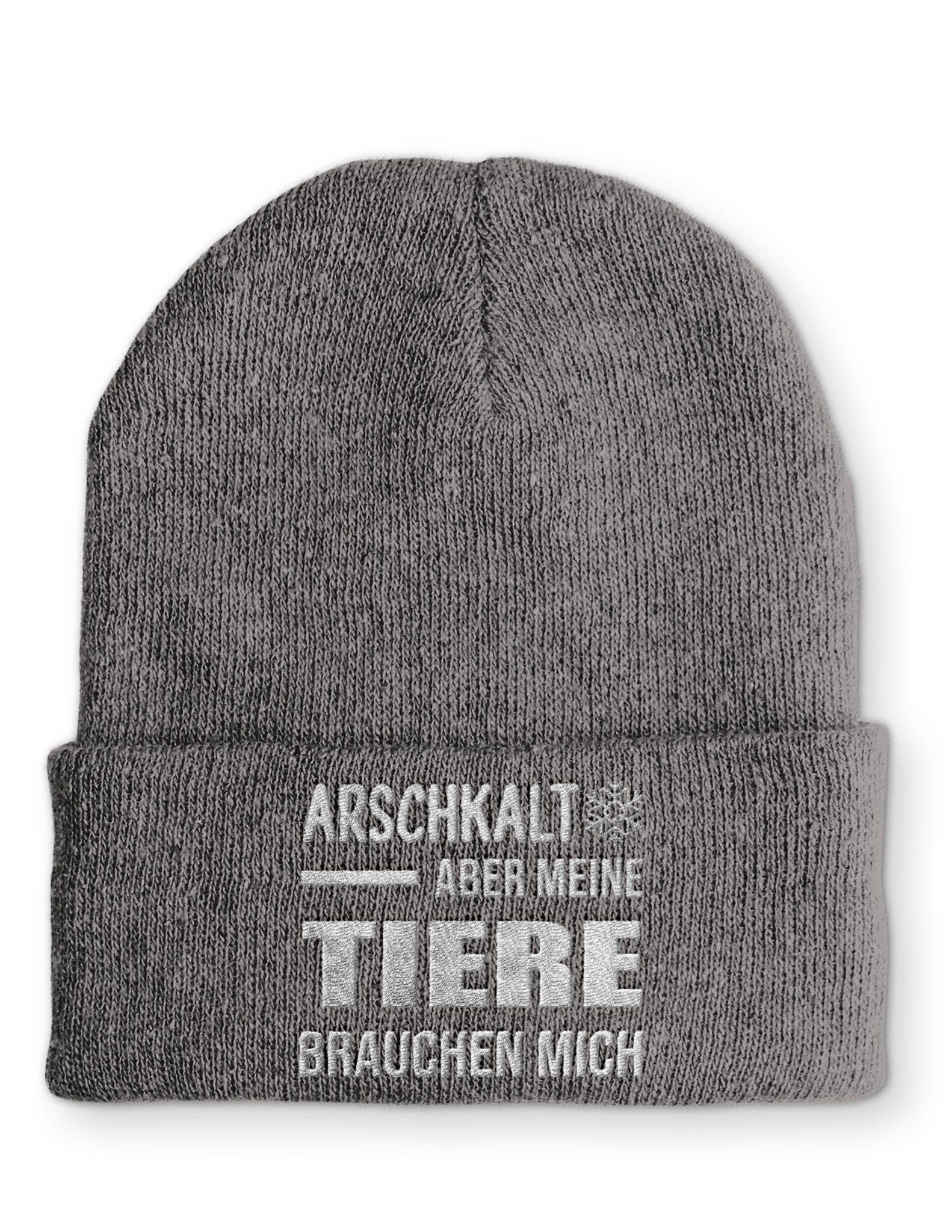 Arschkalt aber meine Tiere brauchen mich Beanie Mütze mit Spruch - tshirtladen - Mütze