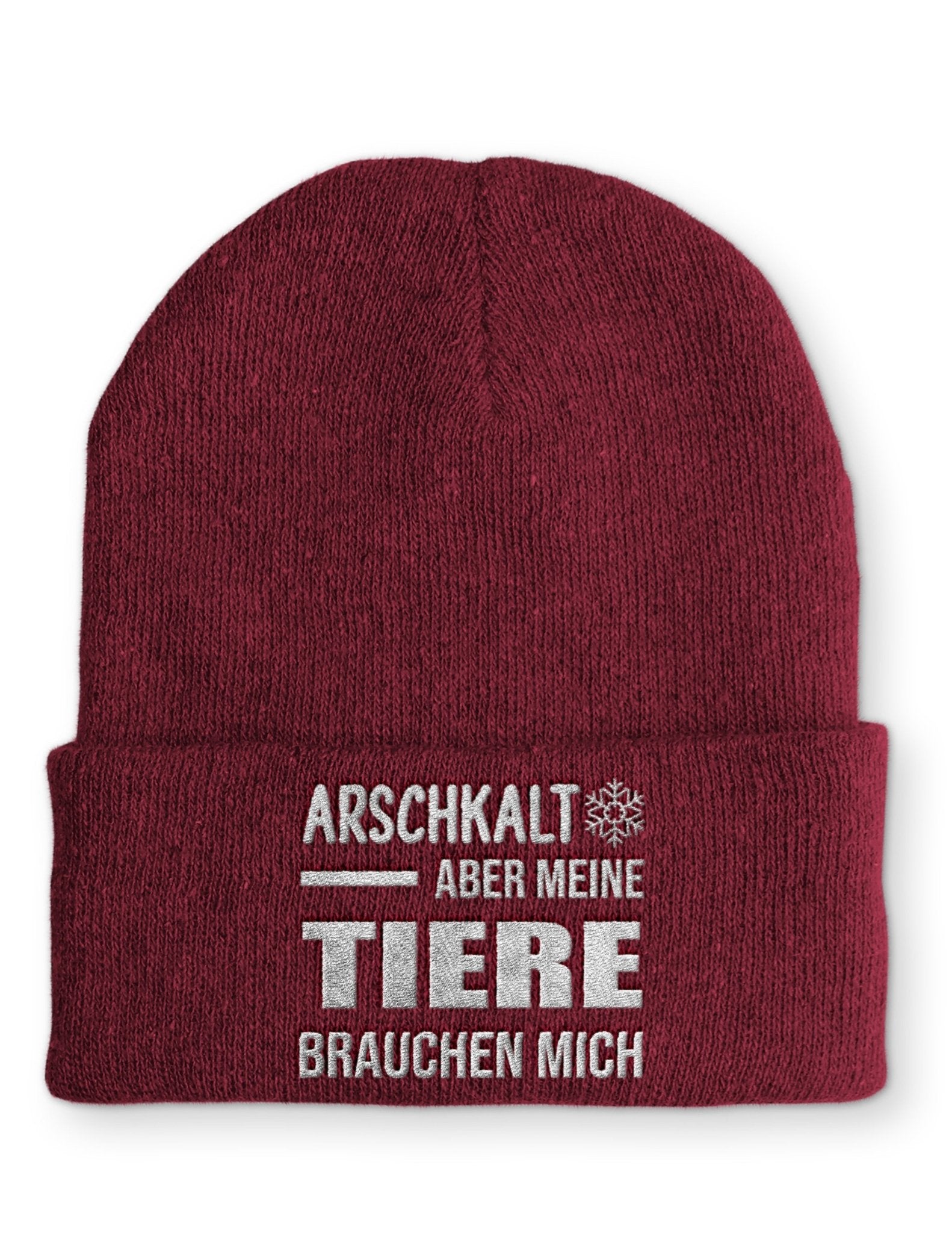 Arschkalt aber meine Tiere brauchen mich Beanie Mütze mit Spruch - tshirtladen - Mütze