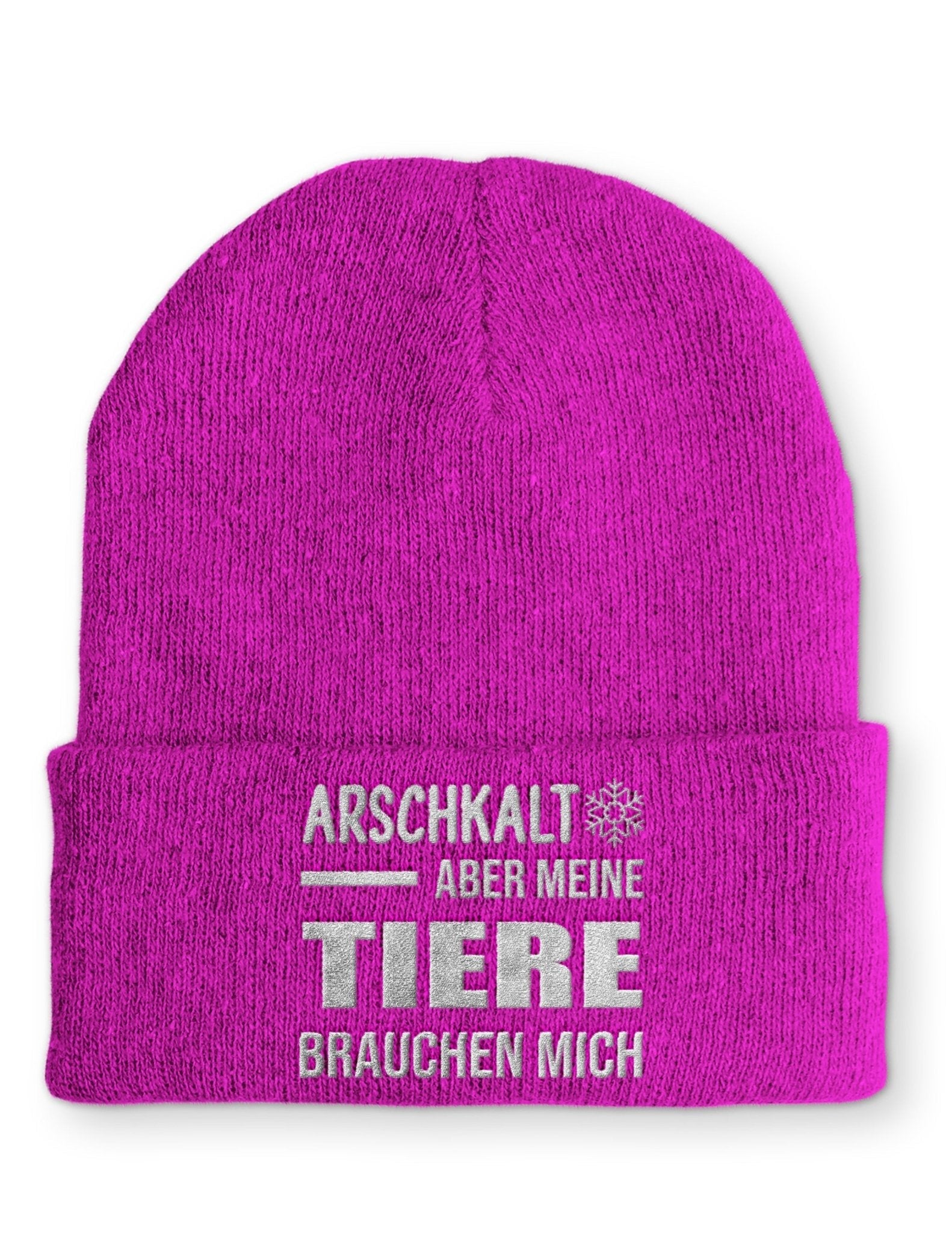 Arschkalt aber meine Tiere brauchen mich Beanie Mütze mit Spruch - tshirtladen - Mütze