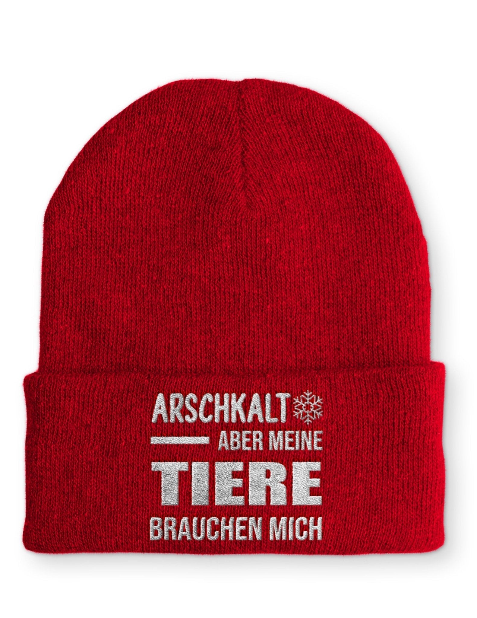 Arschkalt aber meine Tiere brauchen mich Beanie Mütze mit Spruch - tshirtladen - Mütze