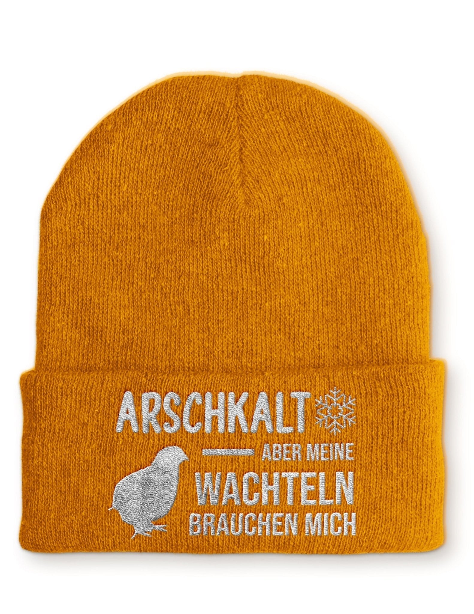 Arschkalt aber meine Wachteln brauchen mich Beanie Mütze mit Spruch - tshirtladen - Mütze