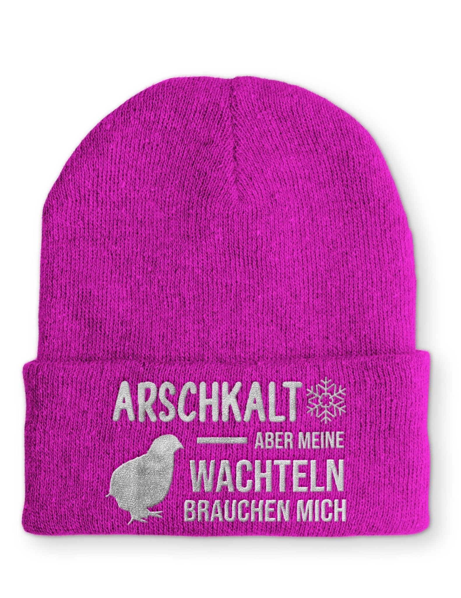 Arschkalt aber meine Wachteln brauchen mich Beanie Mütze mit Spruch - tshirtladen - Mütze