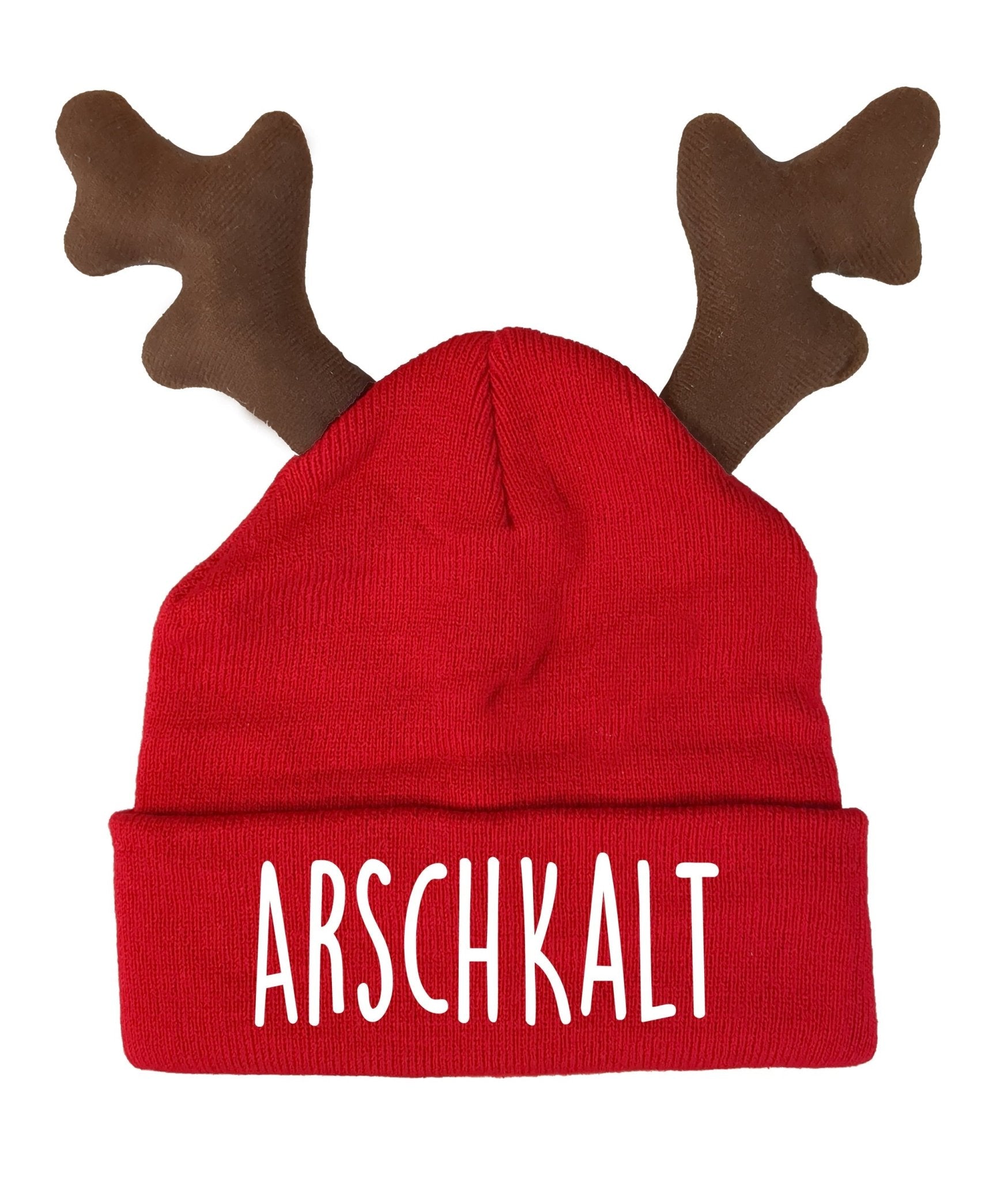 Arschkalt Elch Mütze Rentier Statement Beanie mit Spruch - tshirtladen - Mütze